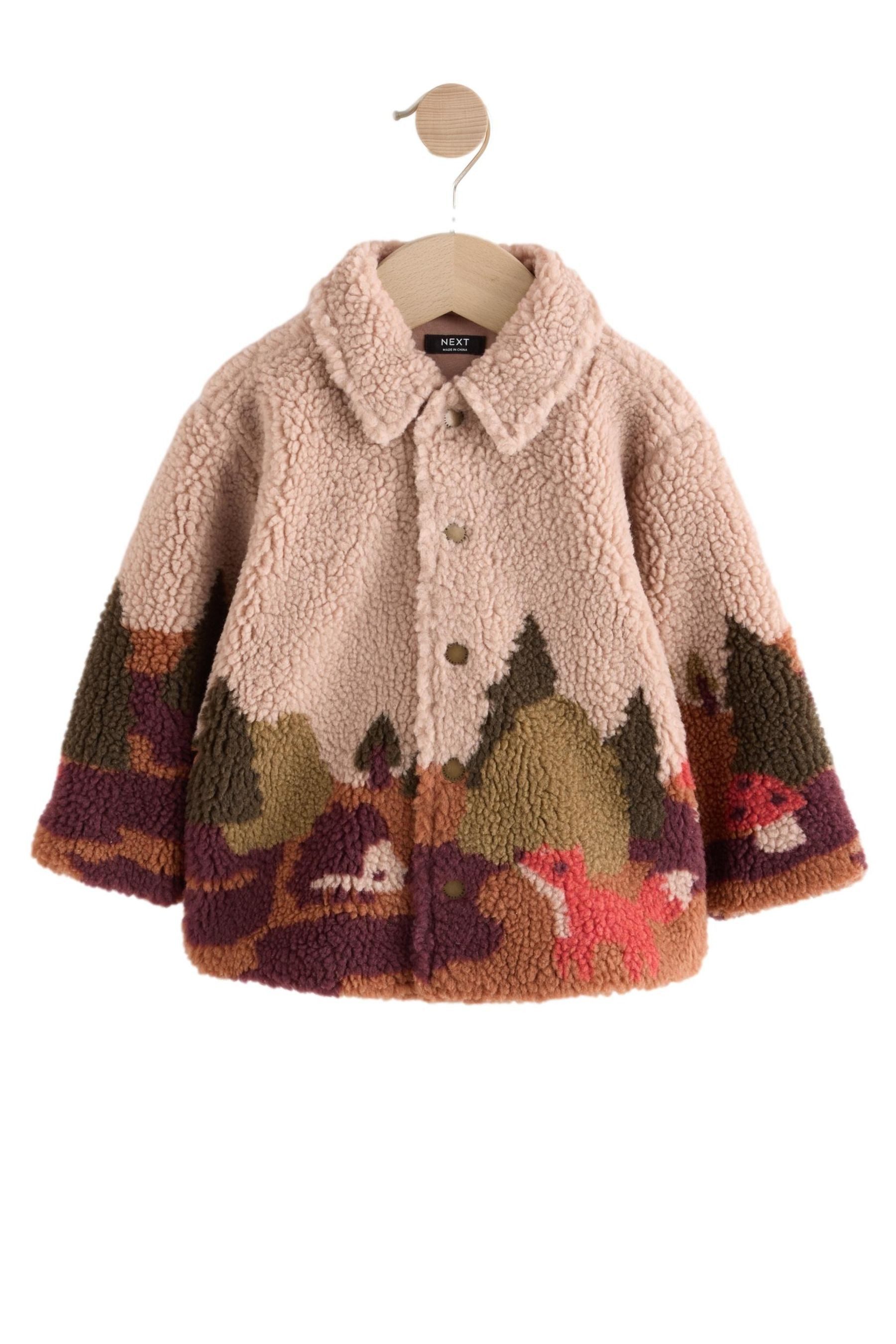 Next Outdoorhemd Hemdjacke mit aus Fleece mit Borg (1-tlg)