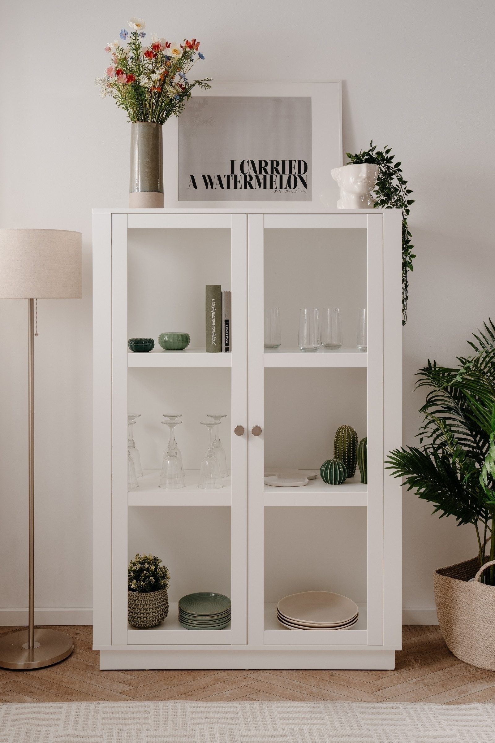 freiraum Highboard Arles, in weiß - 100x150x40cm (BxHxT)
