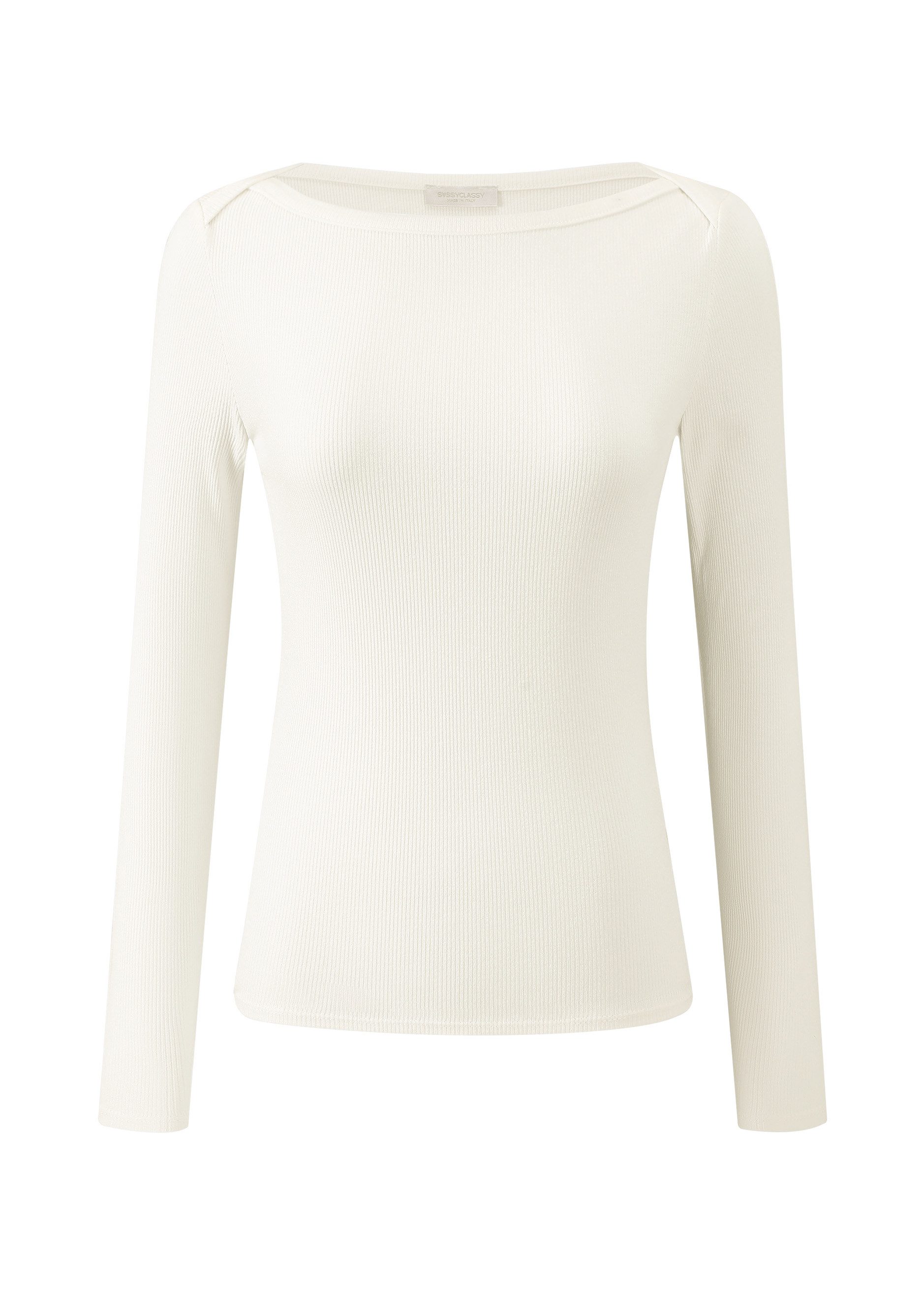 SASSYCLASSY Langarmshirt Geripptes Langarmshirt Damen mit günstig online kaufen