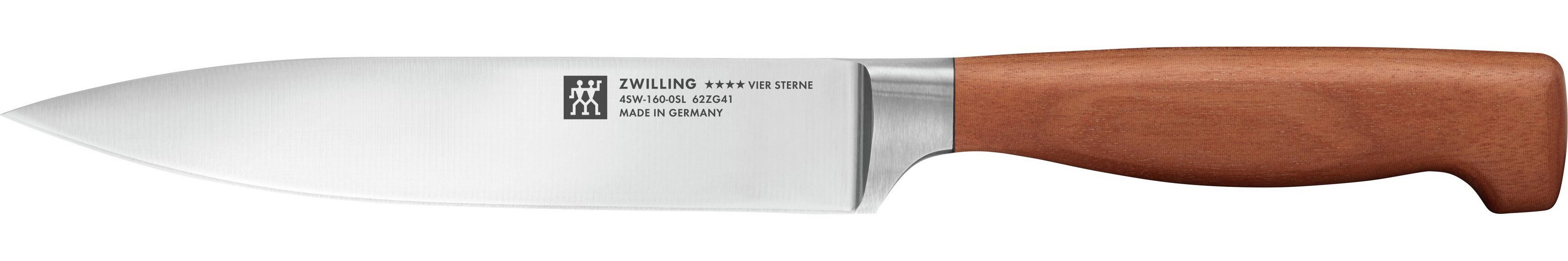 Zwilling Kochmesser **** VIER STERNE Wood, Made in Germany, Eigehärtete Klinge, FSC-Zertifizitiertes Holz