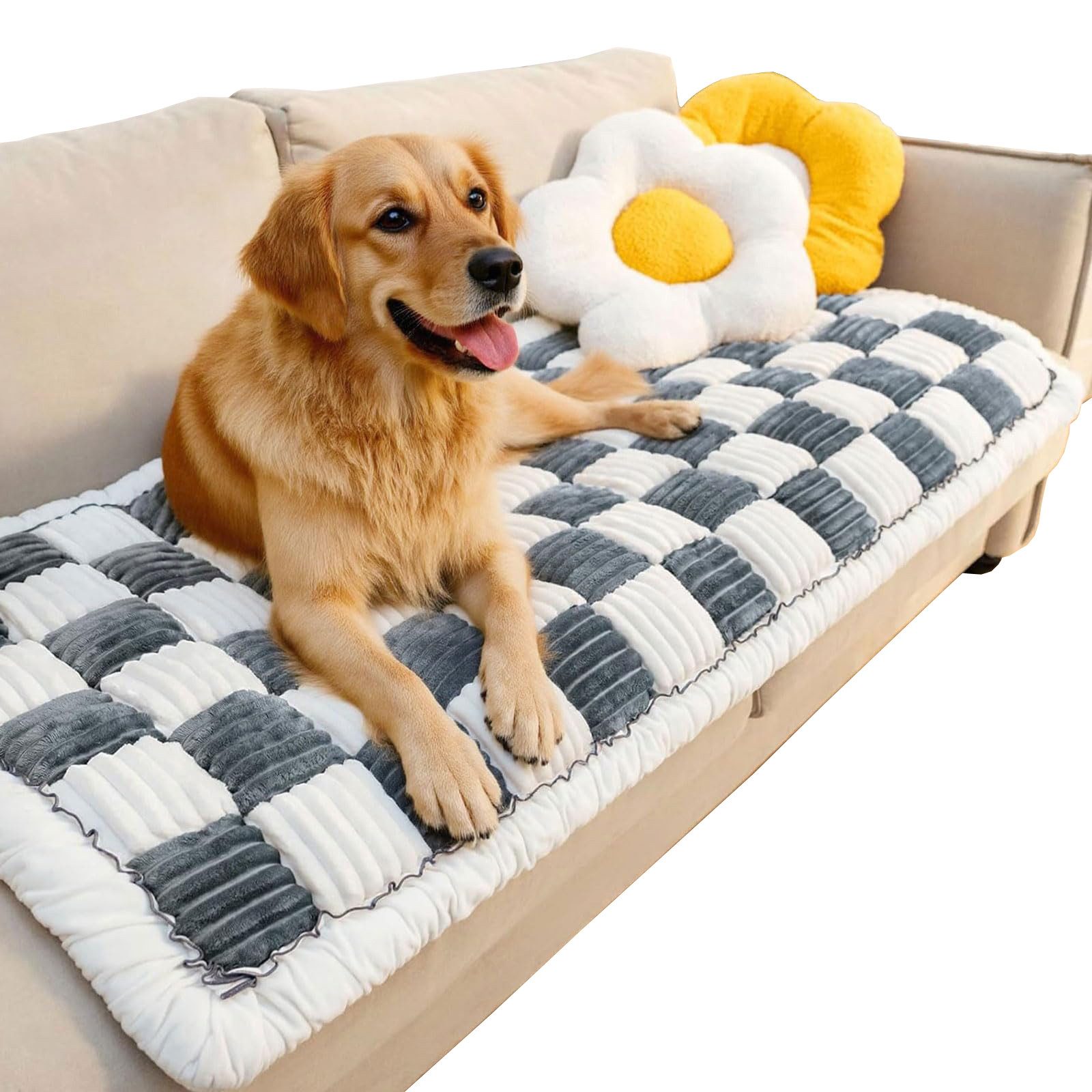 Coonoor Sofaschoner Weiche Flanell Sofa überzug Waschbar - Neue Sitzkissenbezüge, rutschfeste Sofabezug