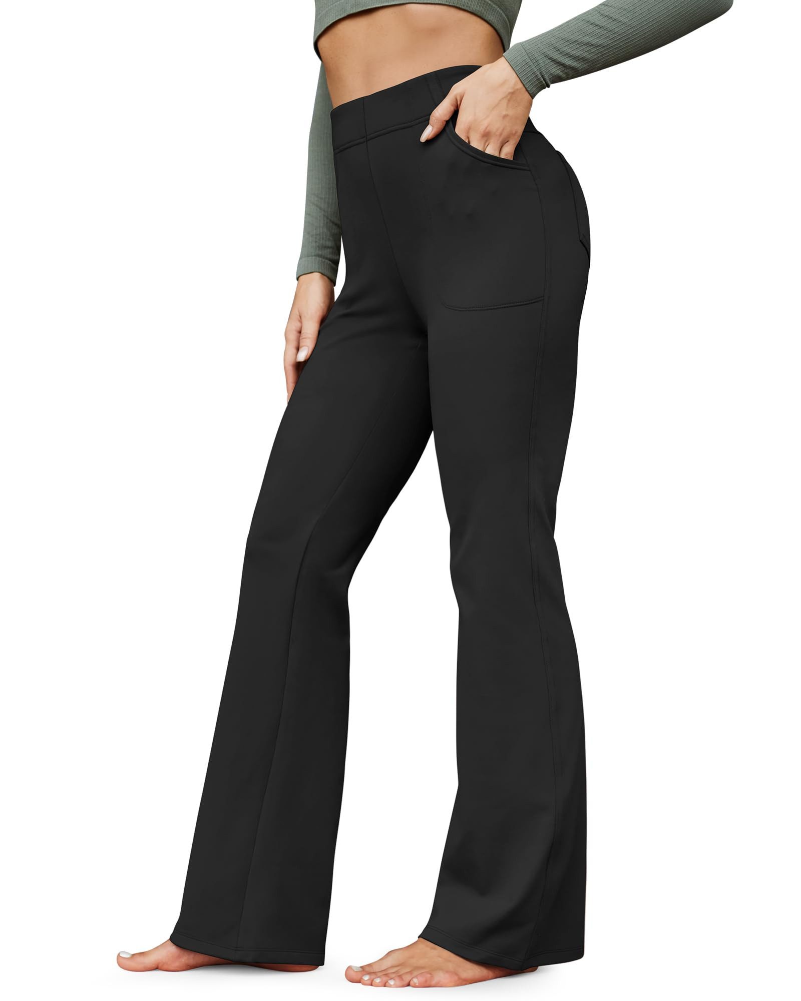 G4Free Thermohose G4Free Damen Winter Gefüttert Schlaghose Hohe Taille Yoga günstig online kaufen