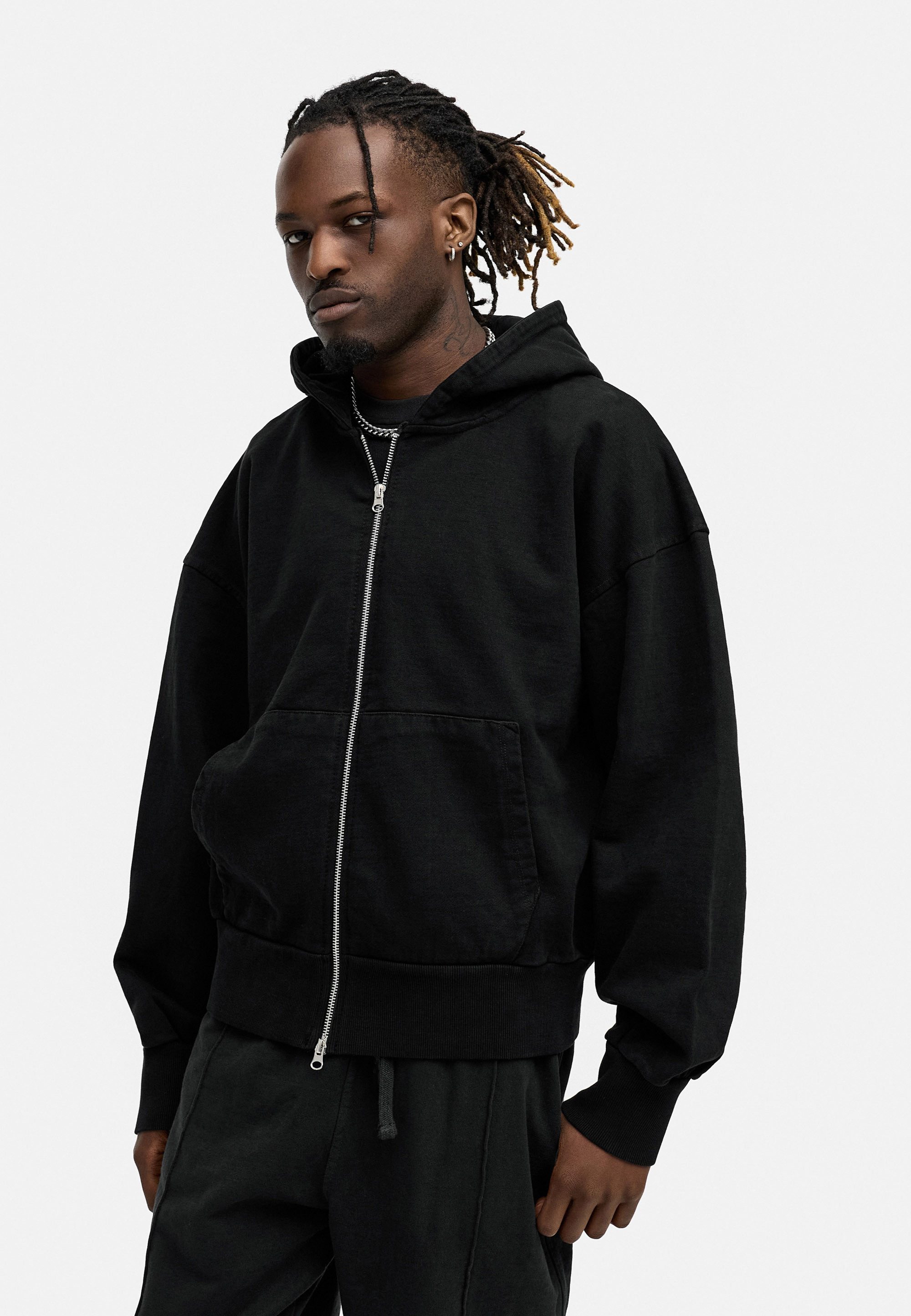 BEHYPE STUDIOS Kapuzensweatjacke IM OVERSIZE BOXY-FIT, ZIPPER-HOODIE Herren Zip-Thru Sweatjacke Kapuzenpullover Kapuzen-Sweatshirt Sweater