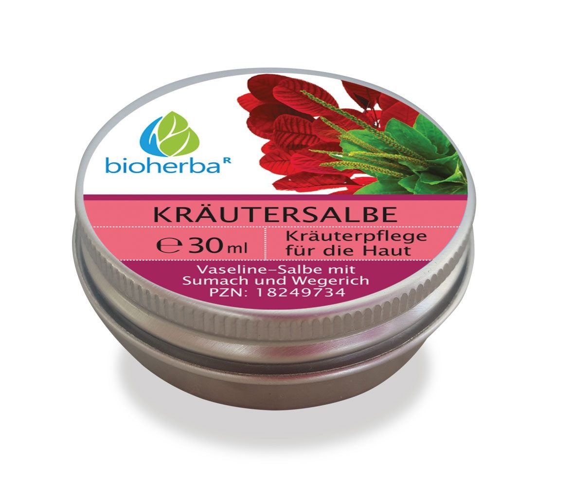 Pflege-Set Kräutersalbe Vaseline-Salbe mit Sumach und Wegerich 30 ml