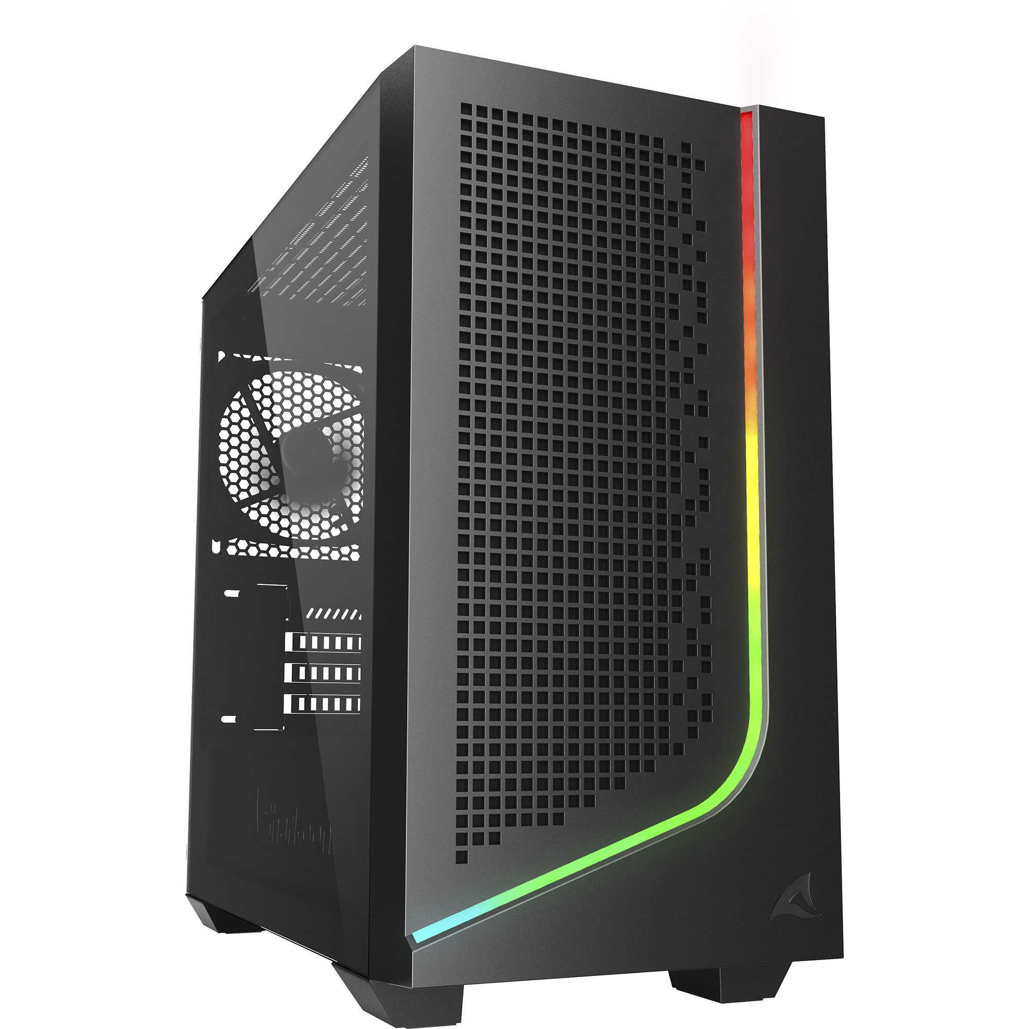 Sharkoon PC-Gehäuse Sharkoon J1000 ARGB, Tower-Gehäuse, (Tempered