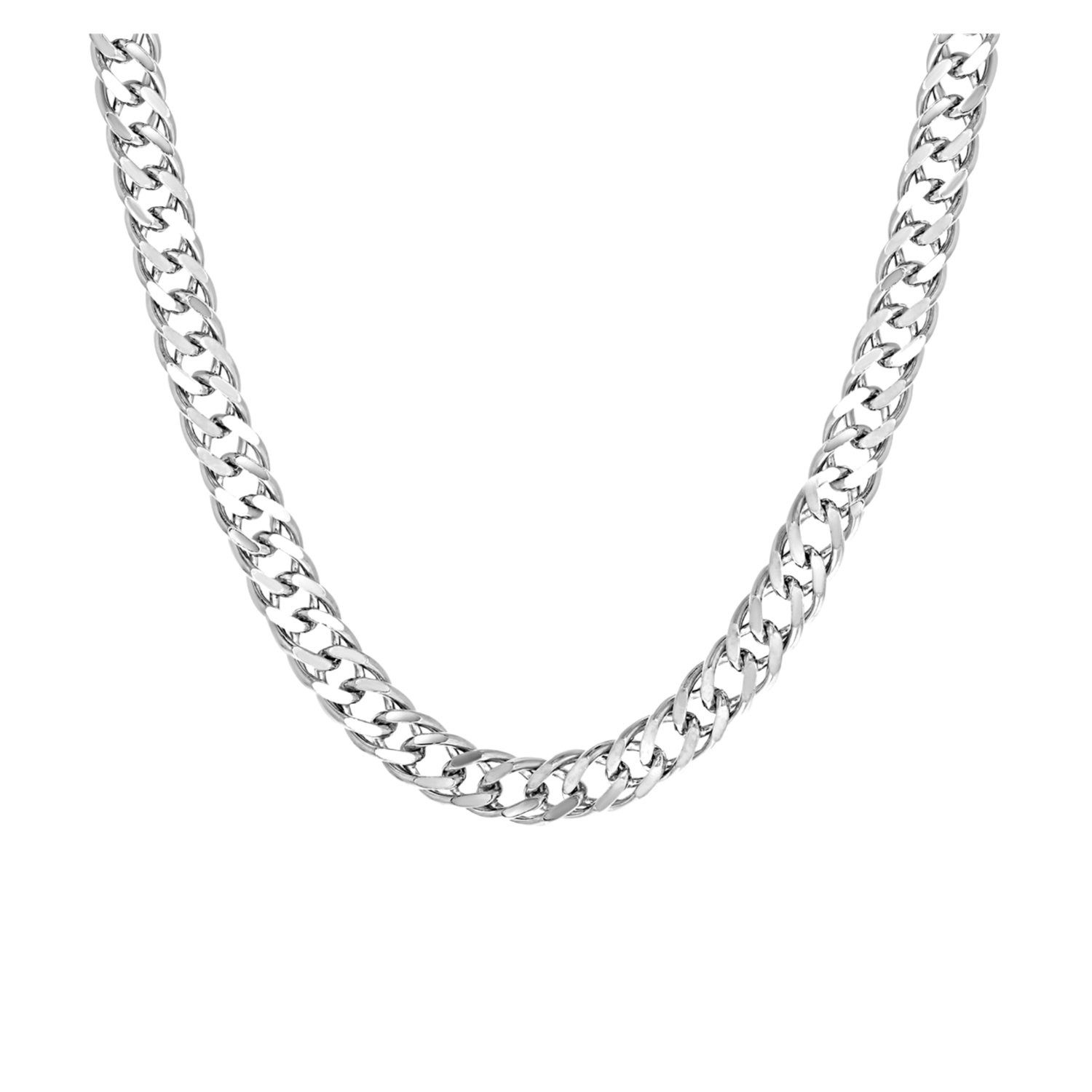 LUCARDI Gliederkette Halskette - 925 Silber - Silber - Herren