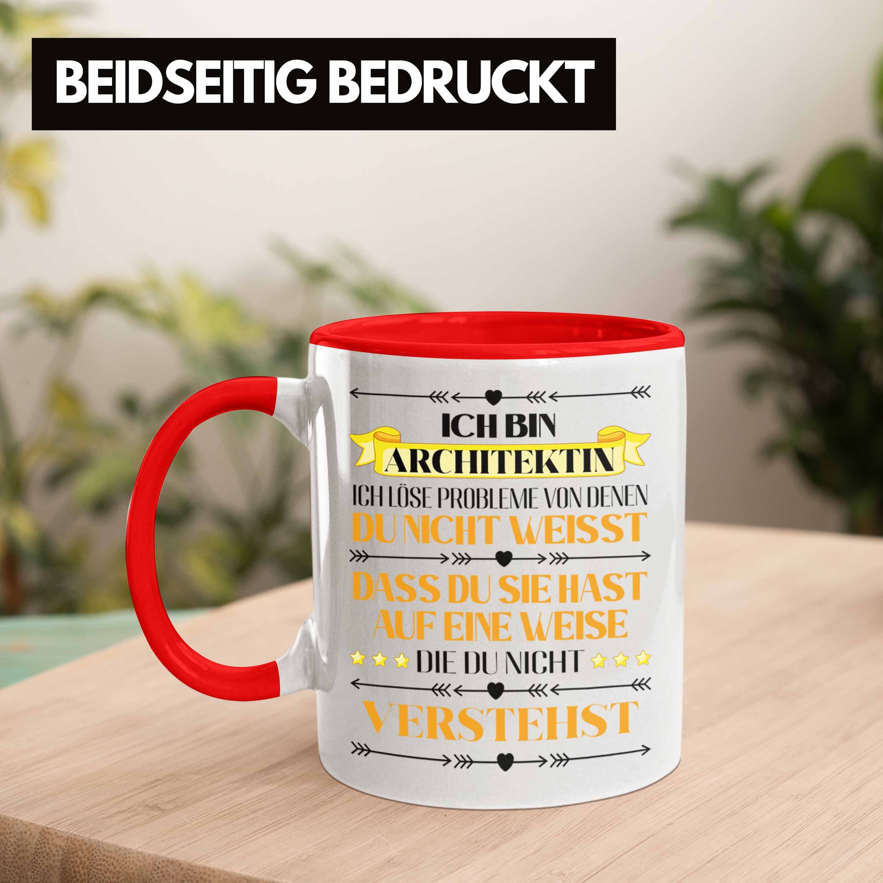 Architektin Tasse für Frauen Kaffeetasse Geschenk Rot Architektin Tasse - Trendation Trendation Spruch