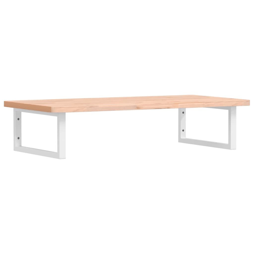 vidaXL Badezimmerspiegelschrank Waschbeckenregal Wandmontage Stahl und Massivholz Buche (1-St)