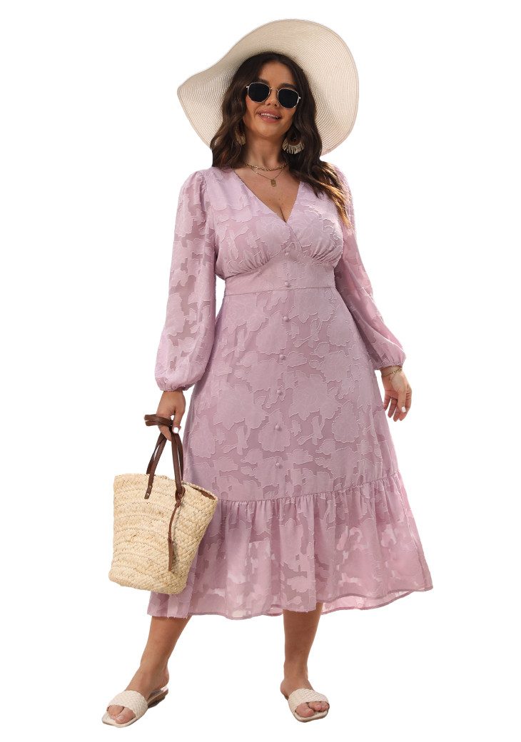 Cupshe Strandkleid Plus Size Blasenärmel Kleid günstig online kaufen