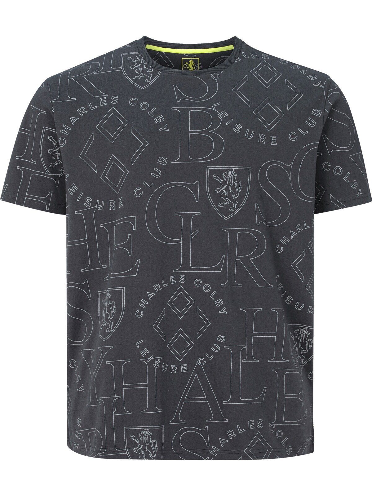all-over im Charles Print stylischen HEBBS Colby EARL T-Shirt