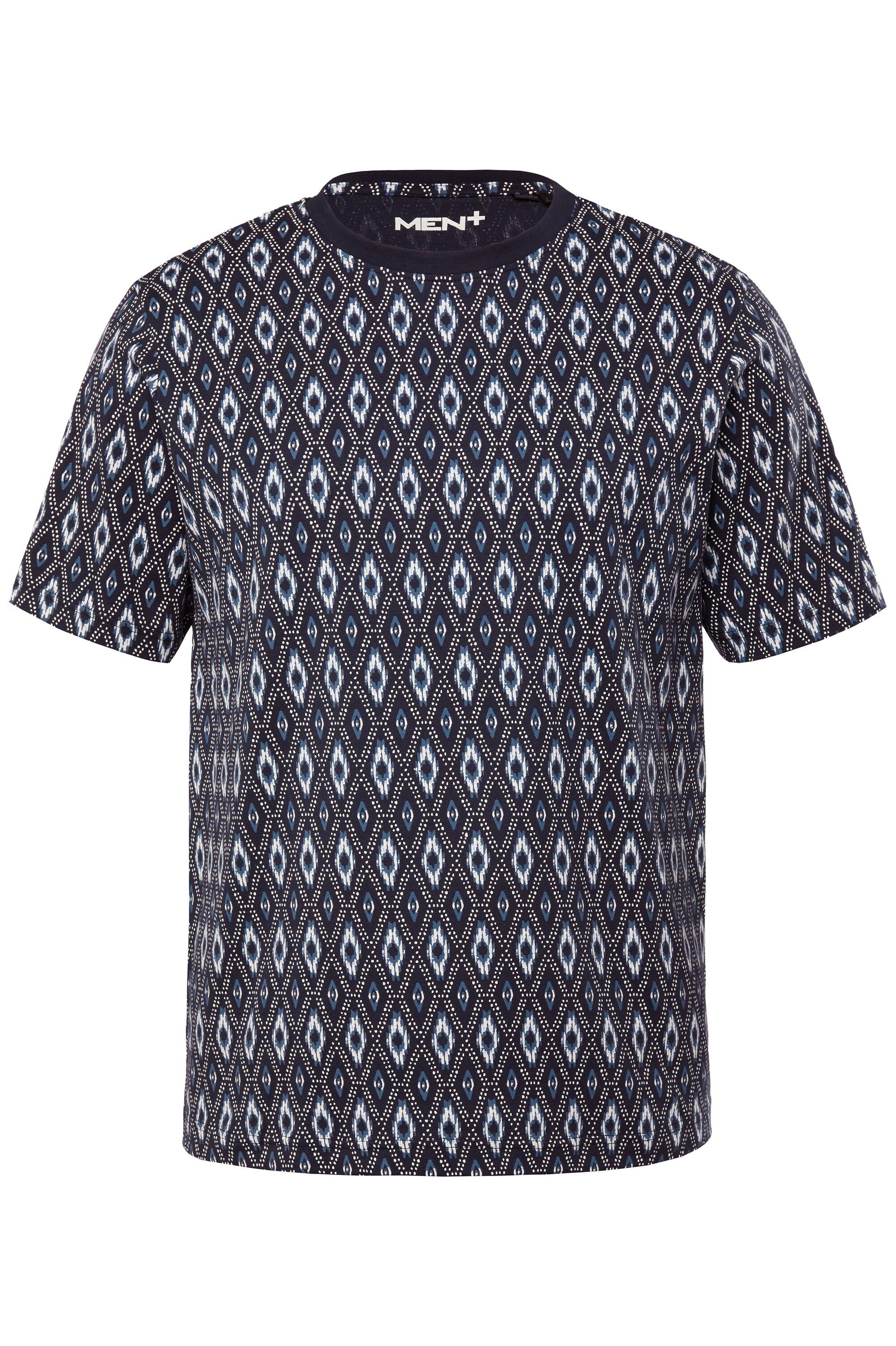 T-Shirt T-Shirt Halbarm Allover-Print Rundhals