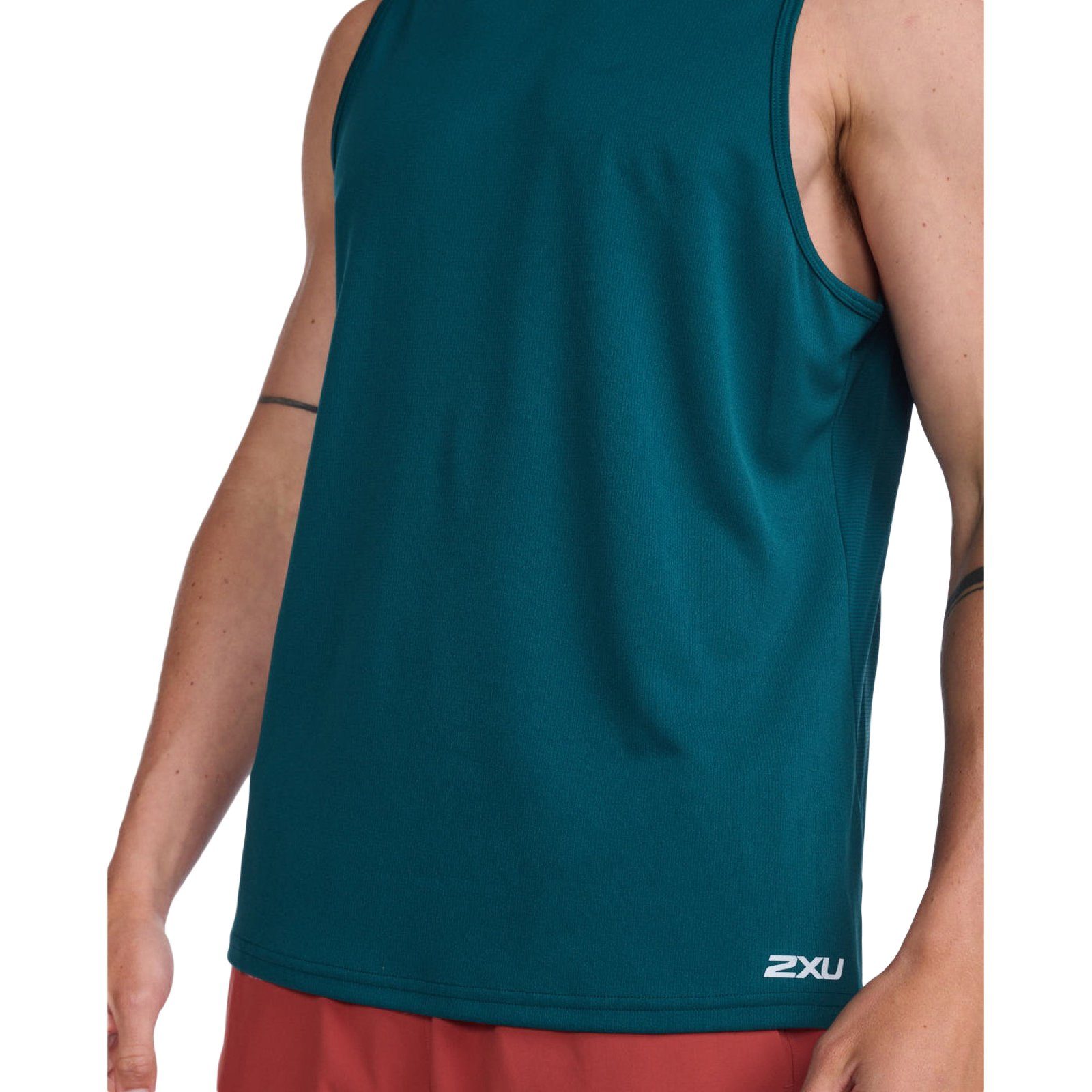 2xU Laufshirt Lauftank Material / Belüftungszonen Tank schwerelos / Jade/Silver Aero beinahe X-Lite Reflective Deep gezielte