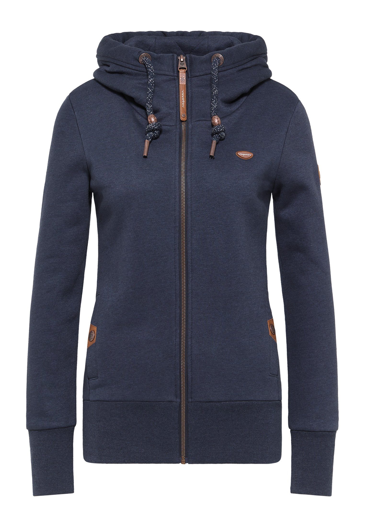 SPIRIT Mode Nachhaltige Sweatshirt Ragwear Vegane ZIP NAVY & NESKA