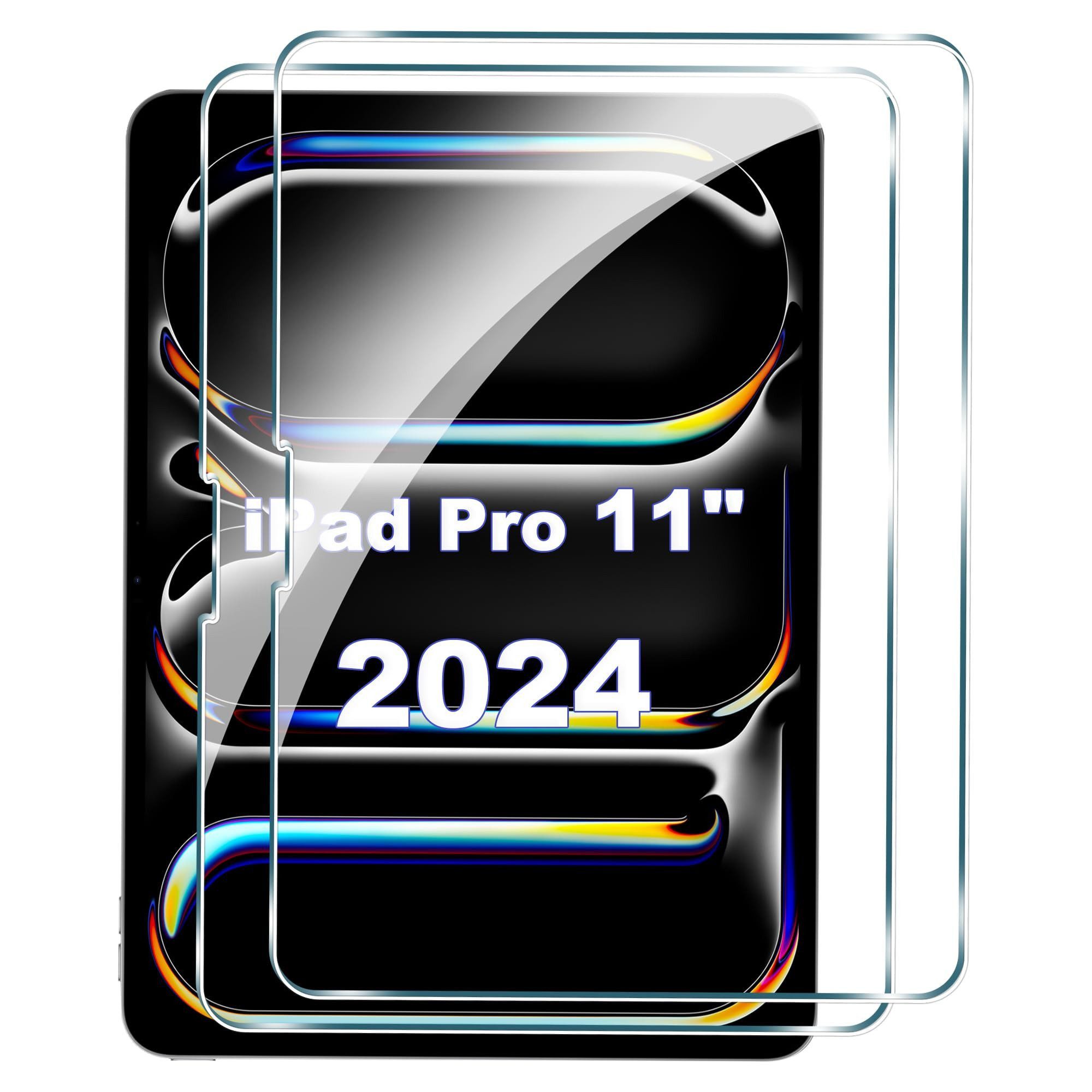 ibettertec Schutzfolie Panzerglas für iPad Pro 11 Zoll M4 2024 Schutzfolie, (Displayschutz Kompatibel mit iPad Pro 11 Zoll M4 (2024), Modelle A2837/A2836/A3006), 9H Härte 2.5D[Hohe Auflösung][Anti-Bläschen][Anti-Kratzen]