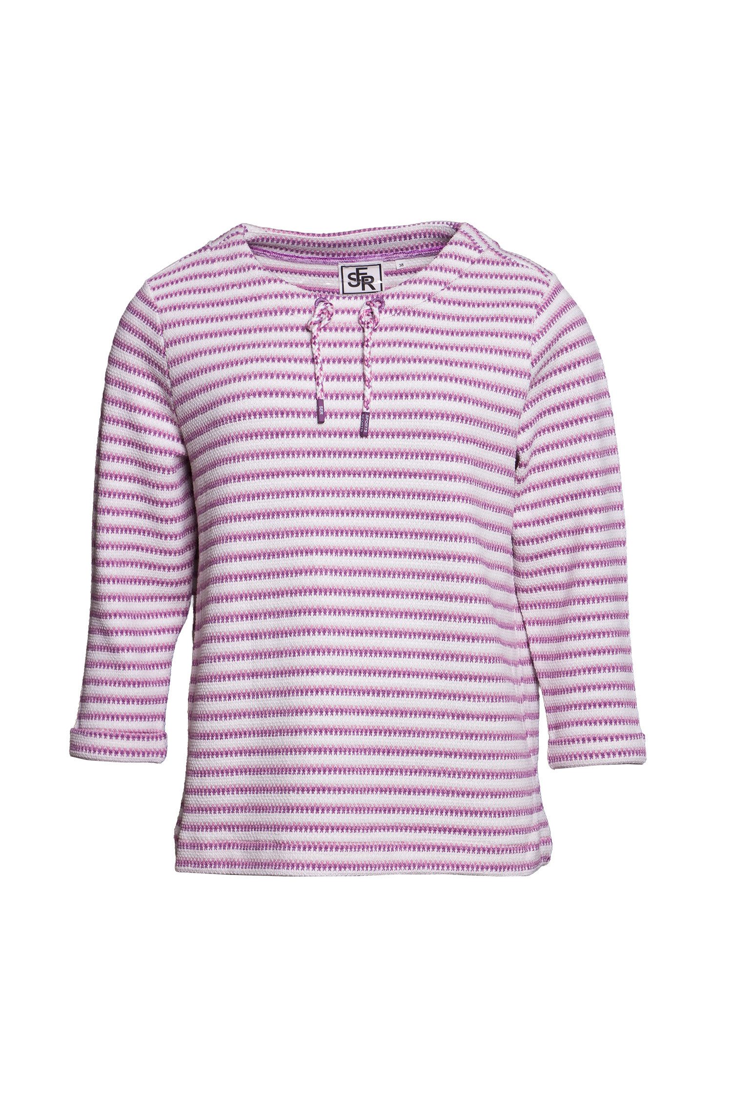 3/4-Arm-Shirt Sweatshirt Struktur W1260102 auch in großen Größen