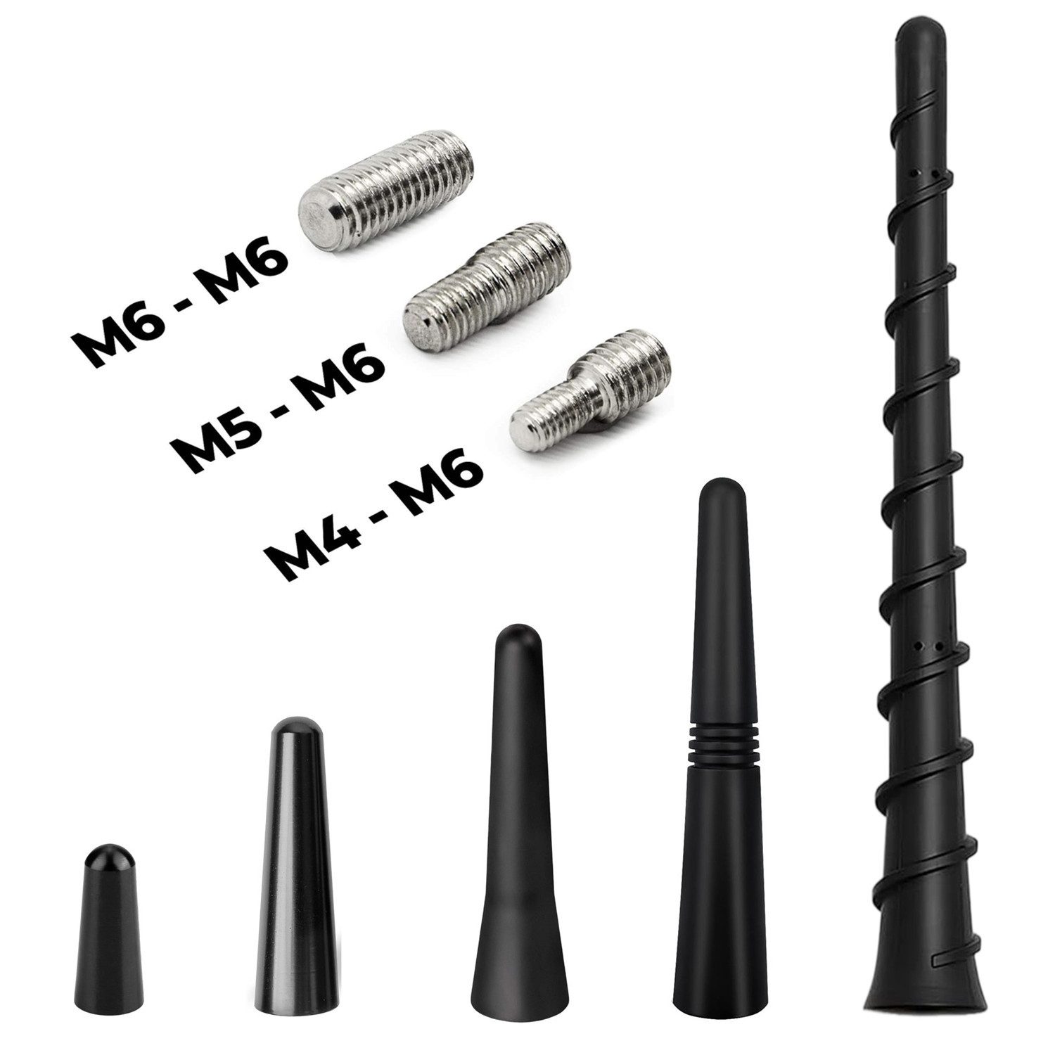 Olotos universal Auto Antenne Kurz Stab KFZ PKW Dach AM FM Radio Kurzstab Dachantenne