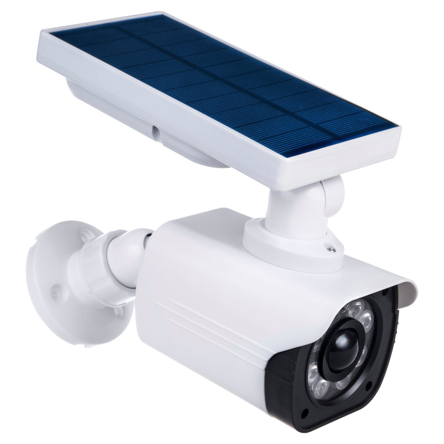 Maclean Überwachungskamera Attrappe (Solarbetrieb, LED-Beleuchtung