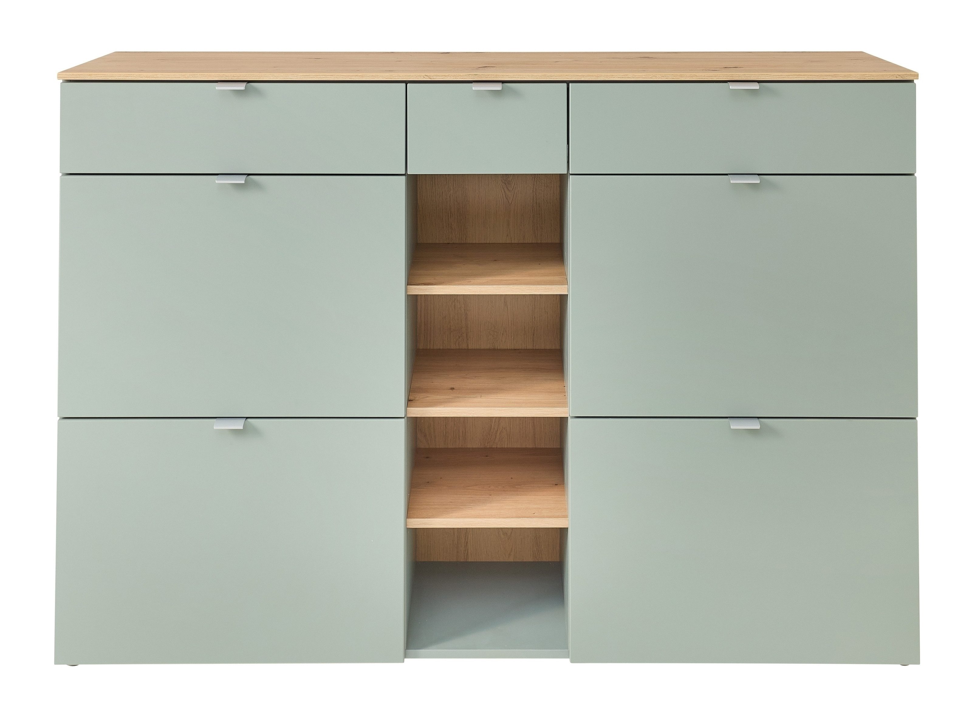 Innostyle Garderoben-Set (2-teilig) Schilfgrün / Eiche - 148x170x38cm (BxHx günstig online kaufen