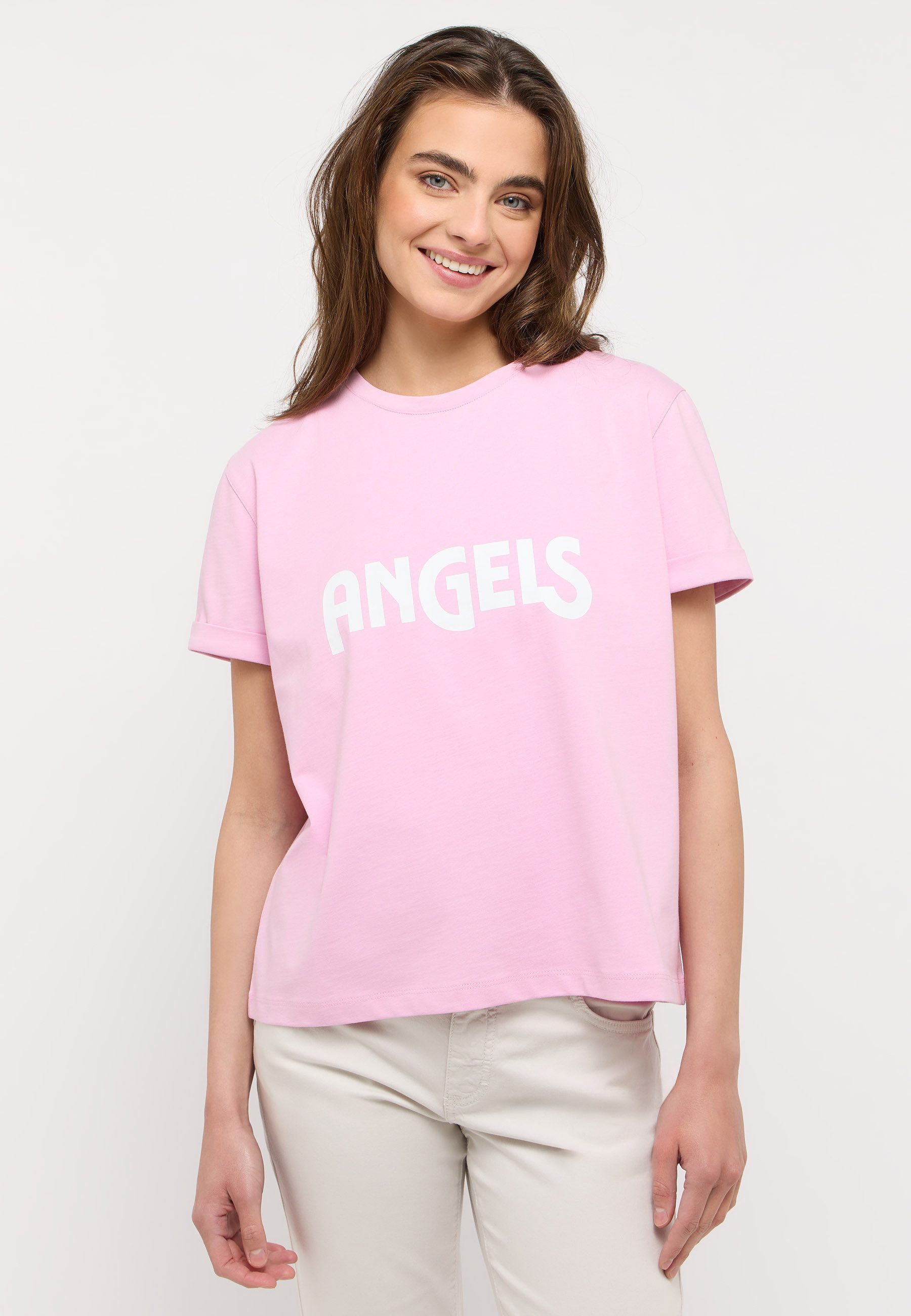 ANGELS Rundhalsshirt T-Shirt Angels Logo Print