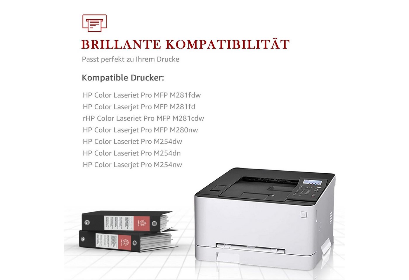 Thumbnail - Toner Kingdom Tonerpatrone 3200/2400 Seiten CF540A CF540X 203A 203X für HP MFP M281fdw, (M280nw M254dw)