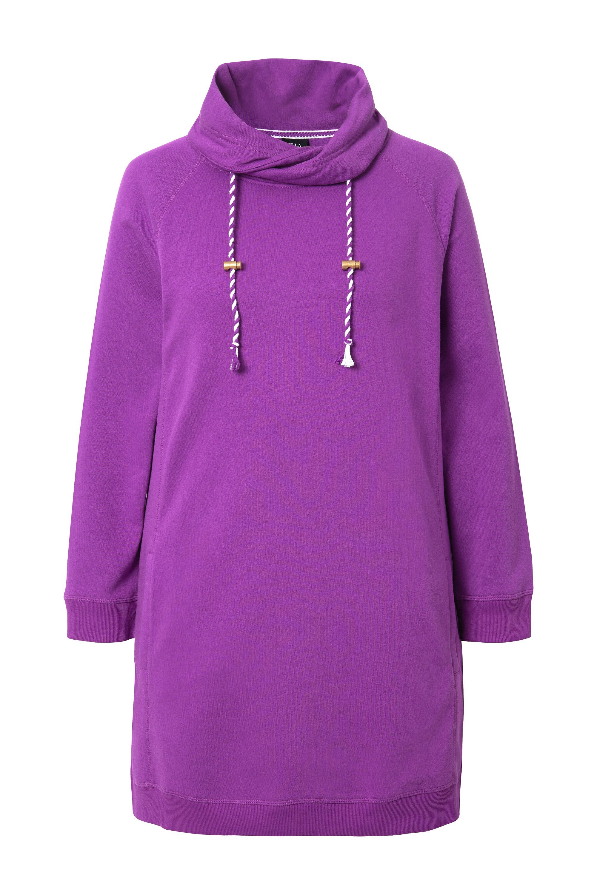 Ulla Popken Jerseykleid Sweatkleid Stehkragen Langarm günstig online kaufen