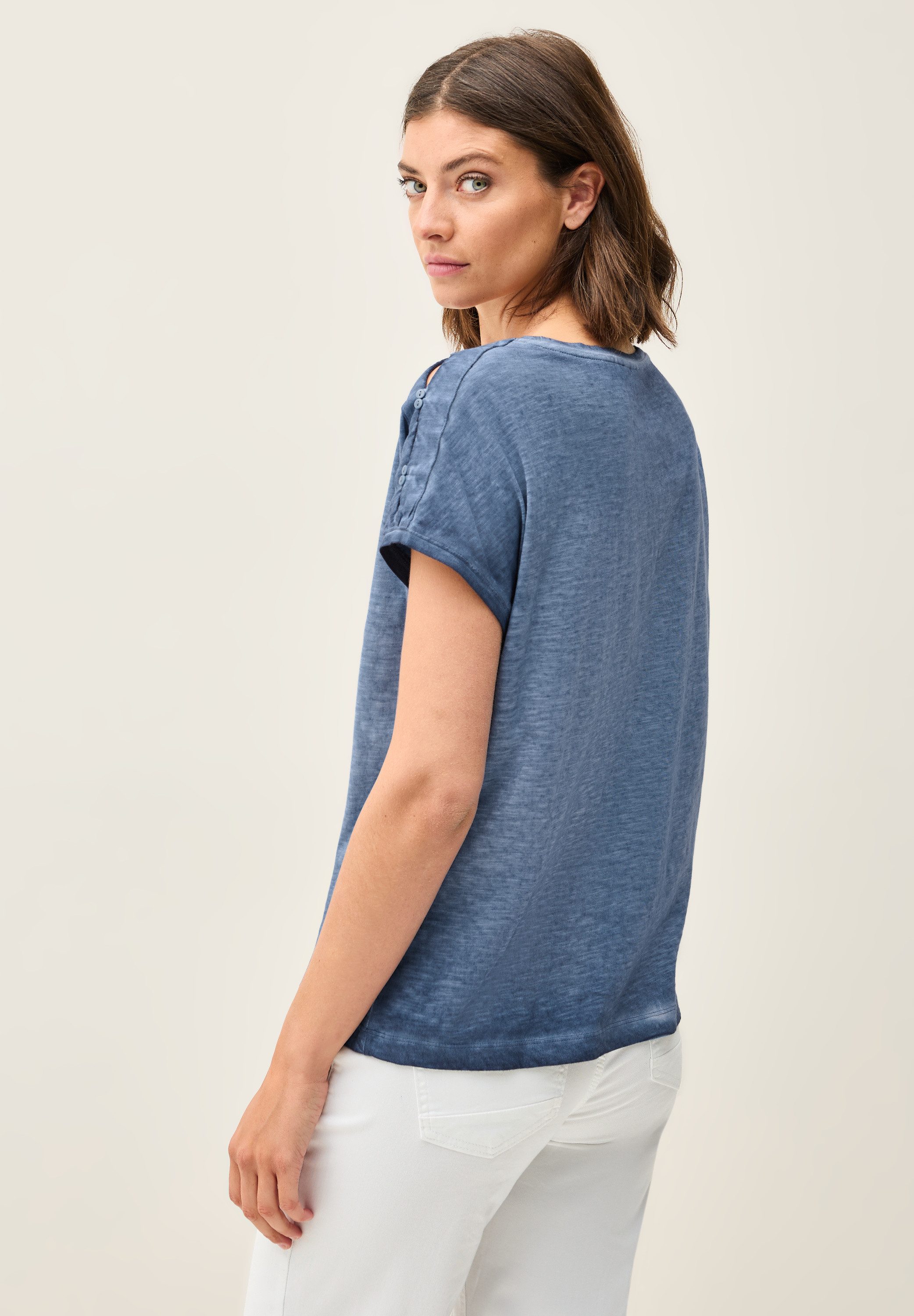 CECIL T-Shirt mit Knopfdetails an der günstig online kaufen