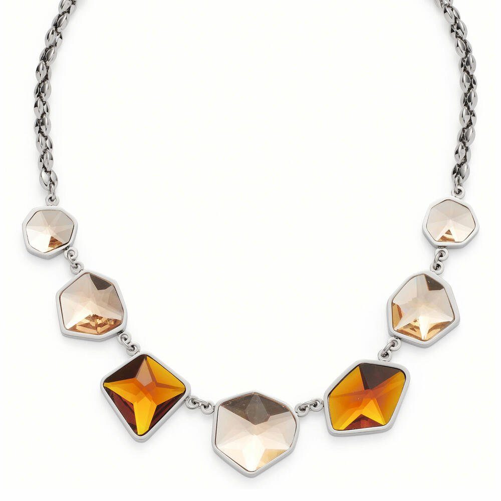 LEONARDO Edelstahlkette Caprina beige|br...