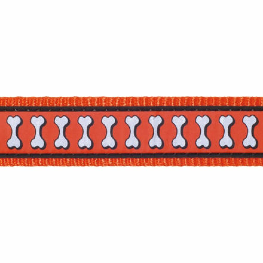 Red Dingo Hundeleine RD Leine 20 mm x 2 m - Bones Rfx- Orange, (Packung)
