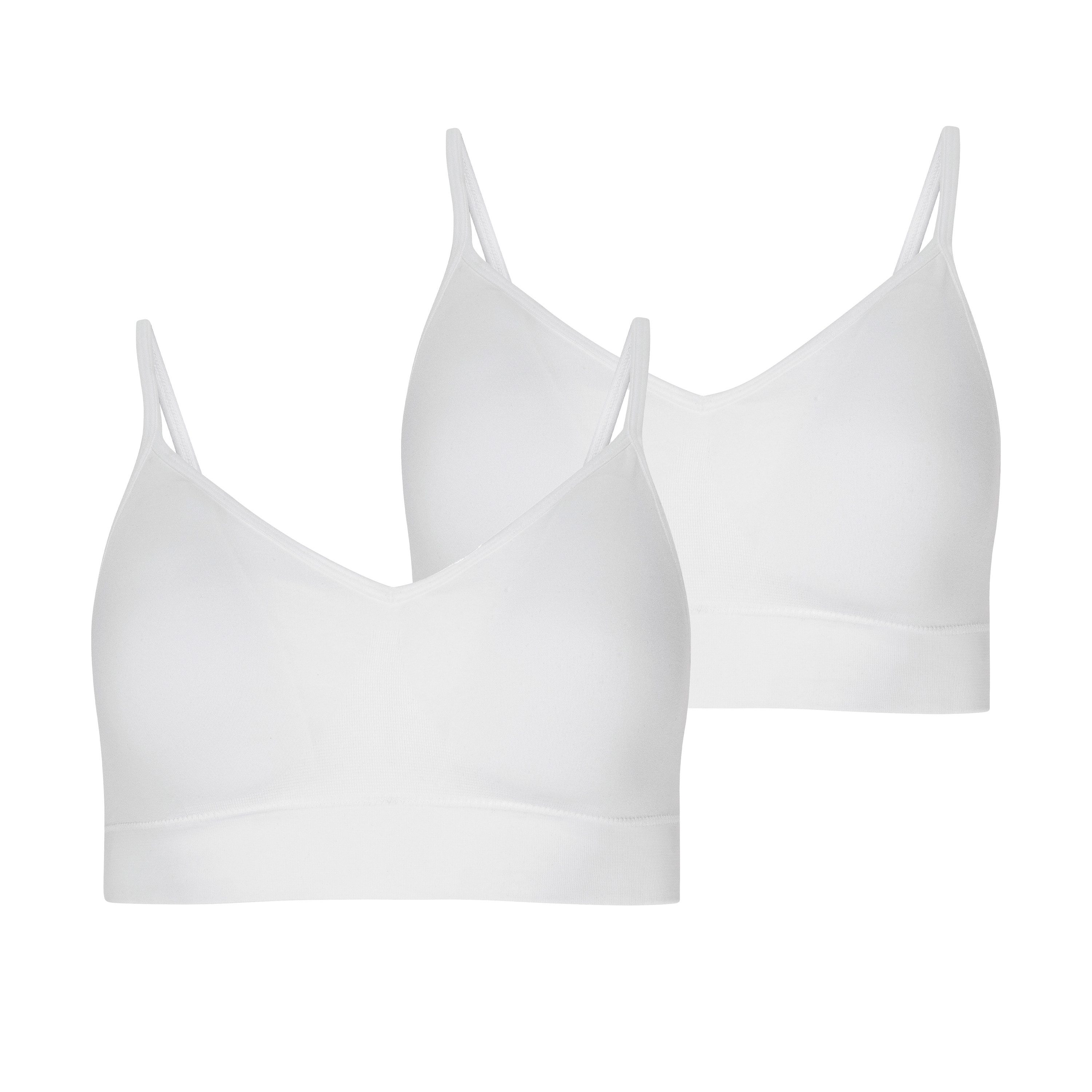 Jockey Bralette Seamfree Stretch (2er Pack) Ohne Seitennähte, Breites Unterbrustband, V-Ausschnitt