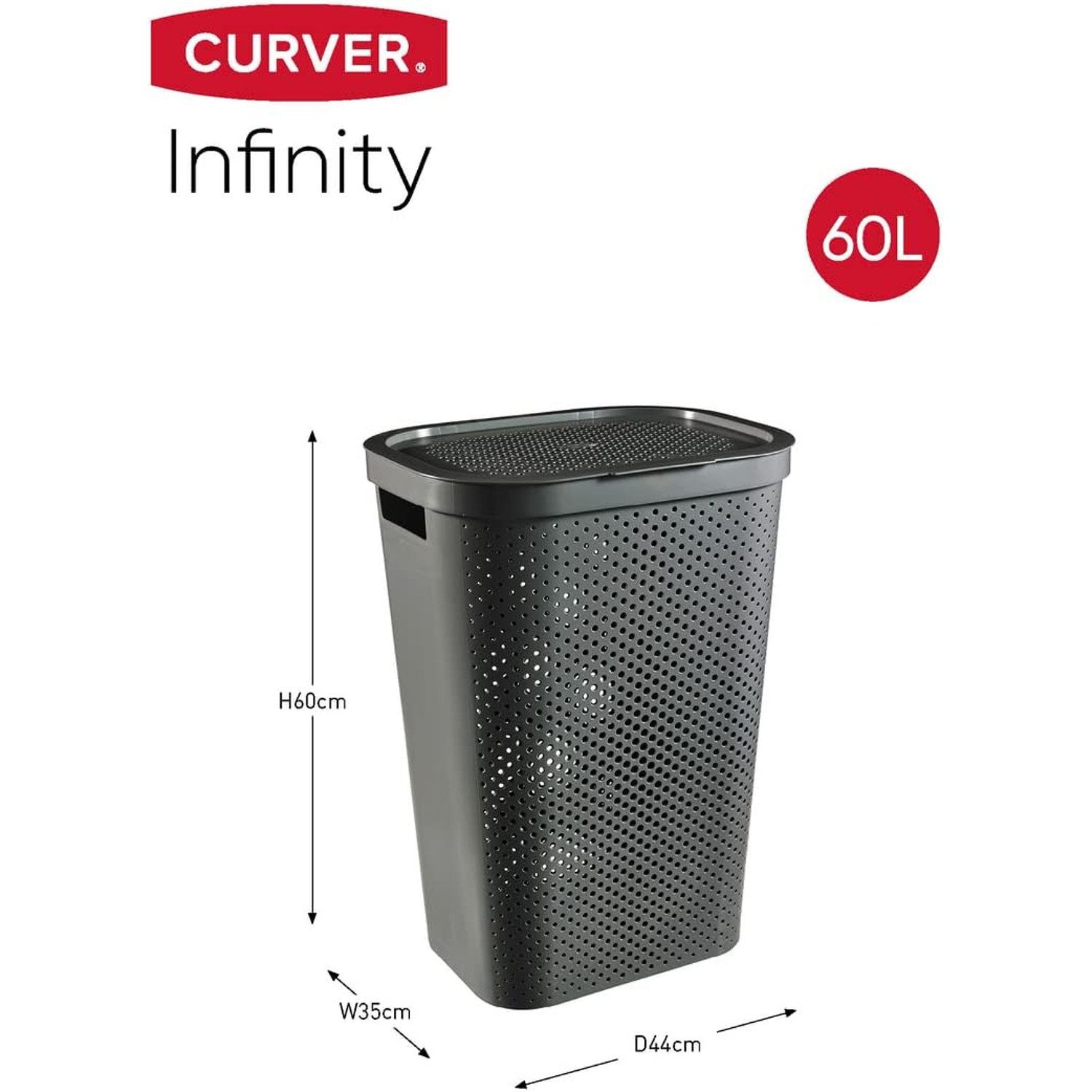 Curver Wäschekorb, Infinity Wäschekorb 60L