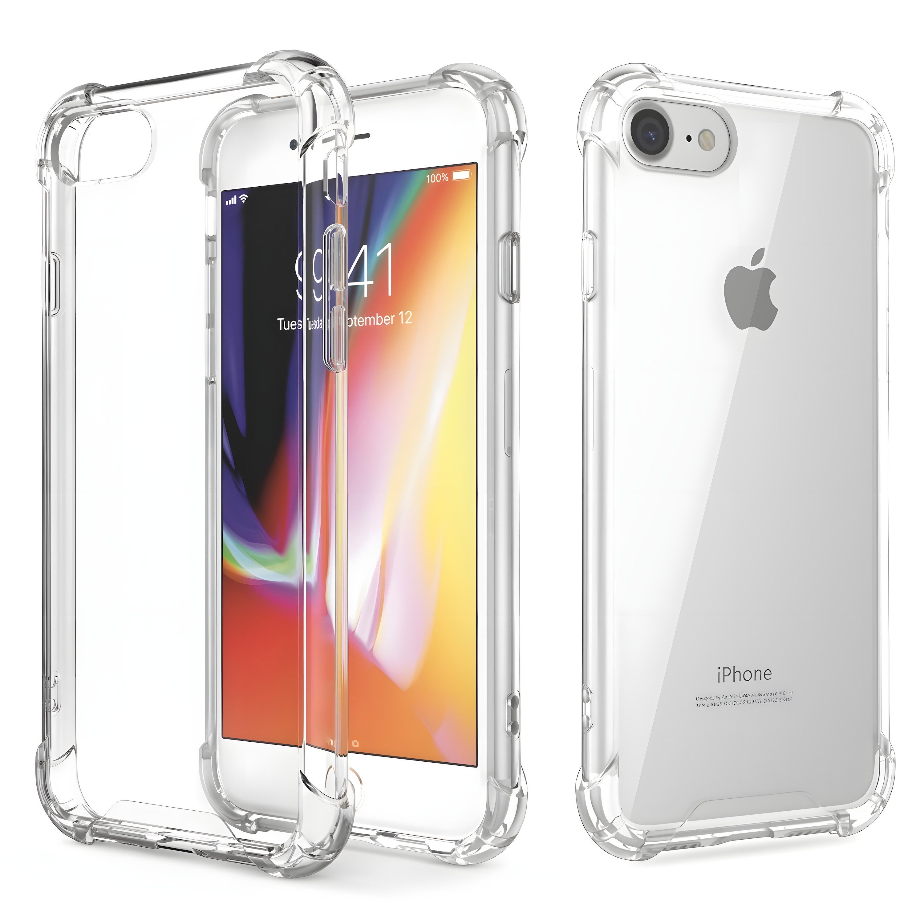 AVANA Handyhülle für Apple iPhone SE 2022 / 2020 / 8 / 7 Hülle Schutzhülle Klar Bumper, Case, Cover, Durchsichtig, Transparent