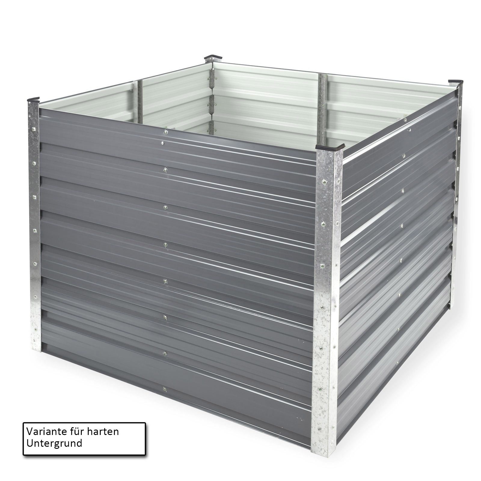 DEMA Hochbeet Metall Hochbeet Rosendaal, Anthrazit, 99x99x80 cm, Langlebig Verzinkt, Robuste Metallkonstruktion