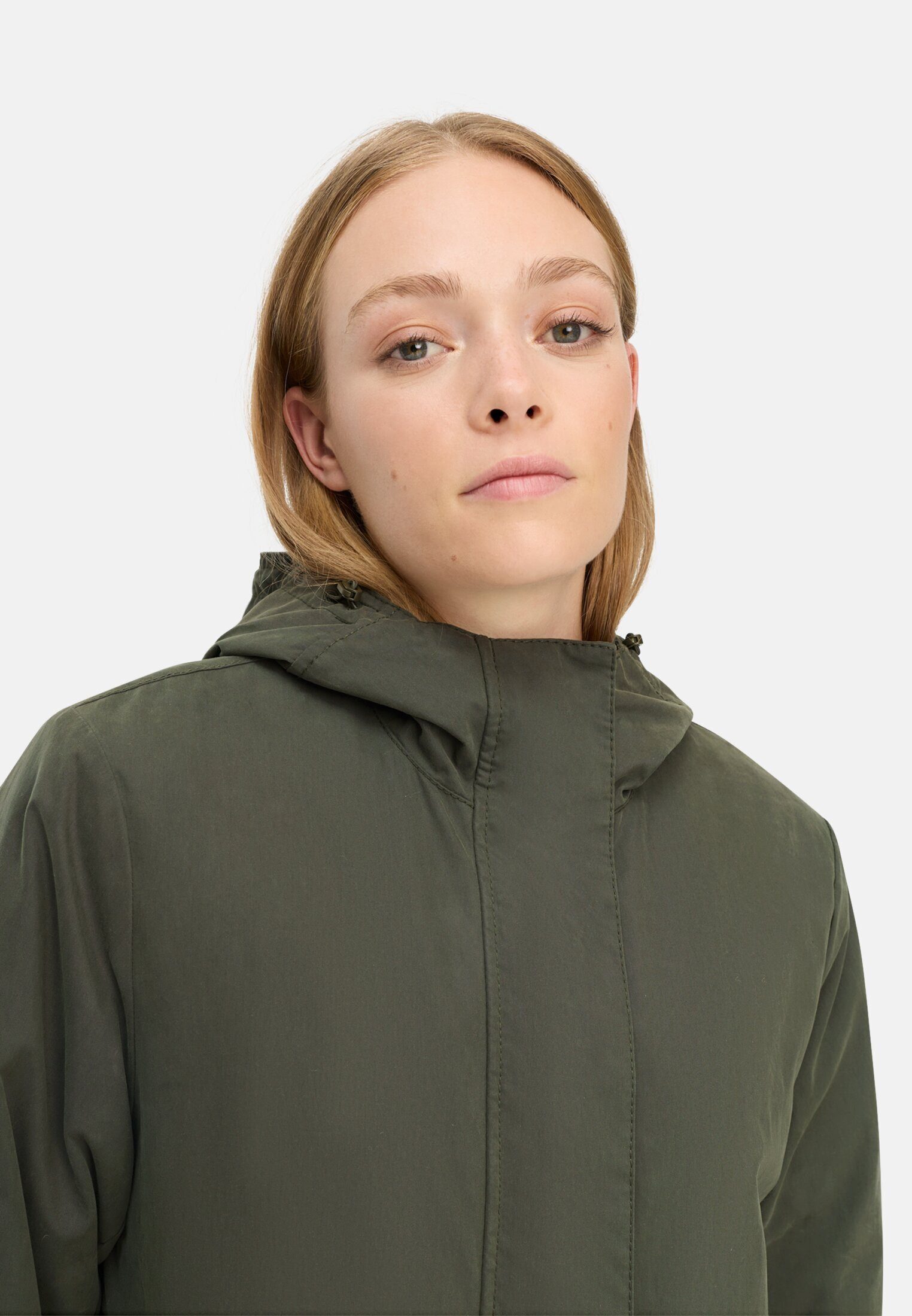 camel active Kurzmantel mit herausnehmbarem Innenfutter Langarm Kapuze Kapuze