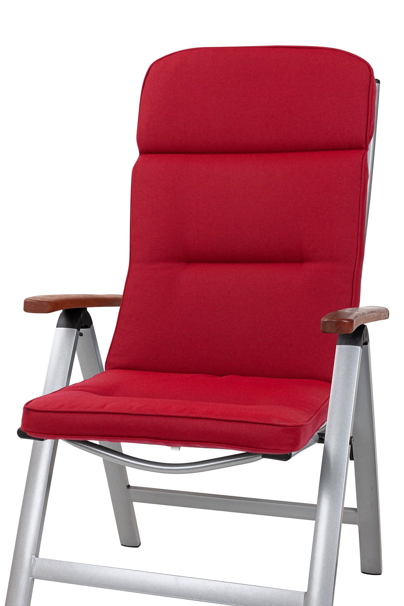 KETTtex Hochlehnerauflage Hochlehner Alicante 2313 rot 120x50x8 cm wasserabweisend lichtecht, (1 St)