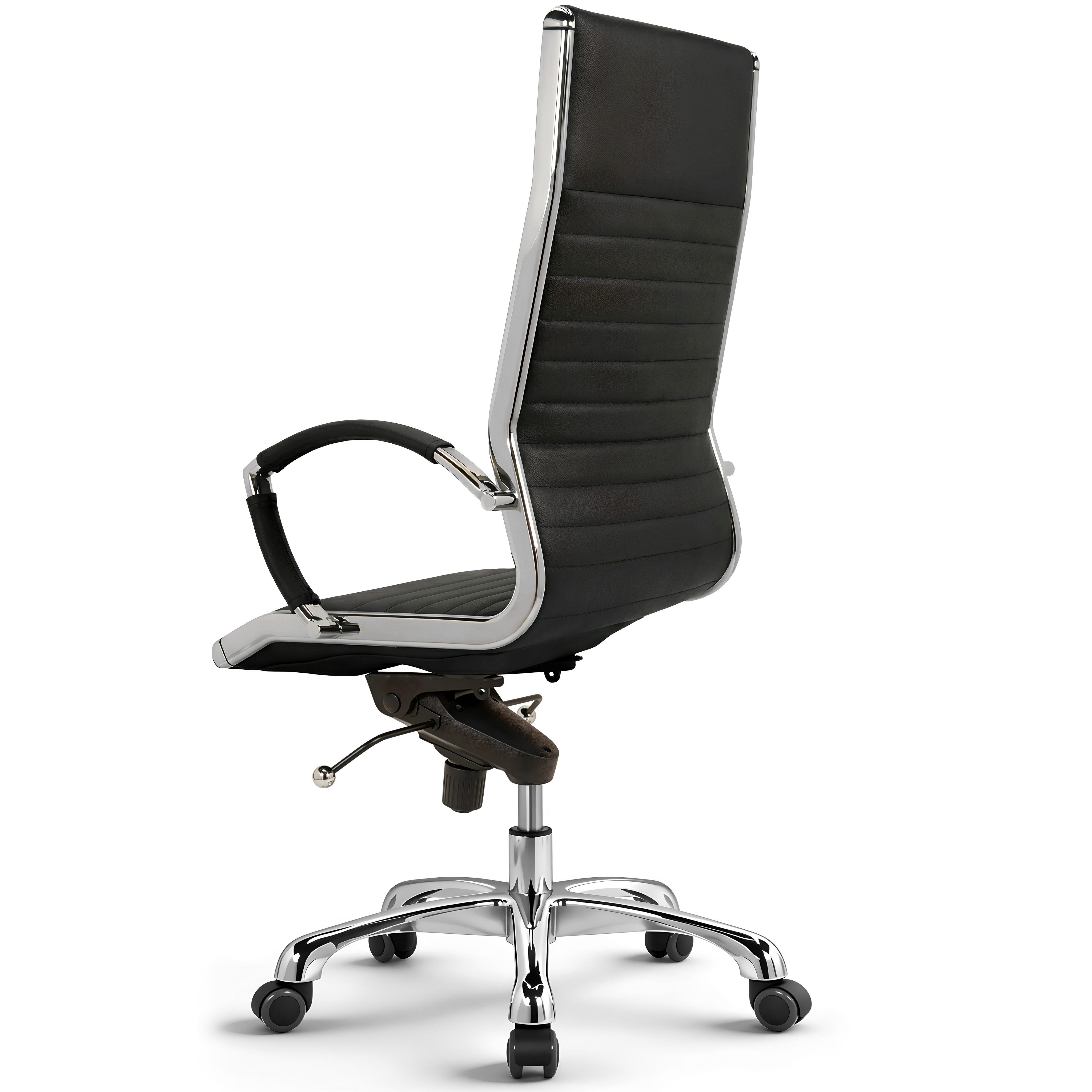 Versee Chefsessel VERSEE Montreal Bürostuhl Leder, 150kg belastbar, ergonomisch (Bürostuhl Drehstuhl für Home Office), mit Lendenstütze, höhenverstellbar, gepolstert, Wippmechanik