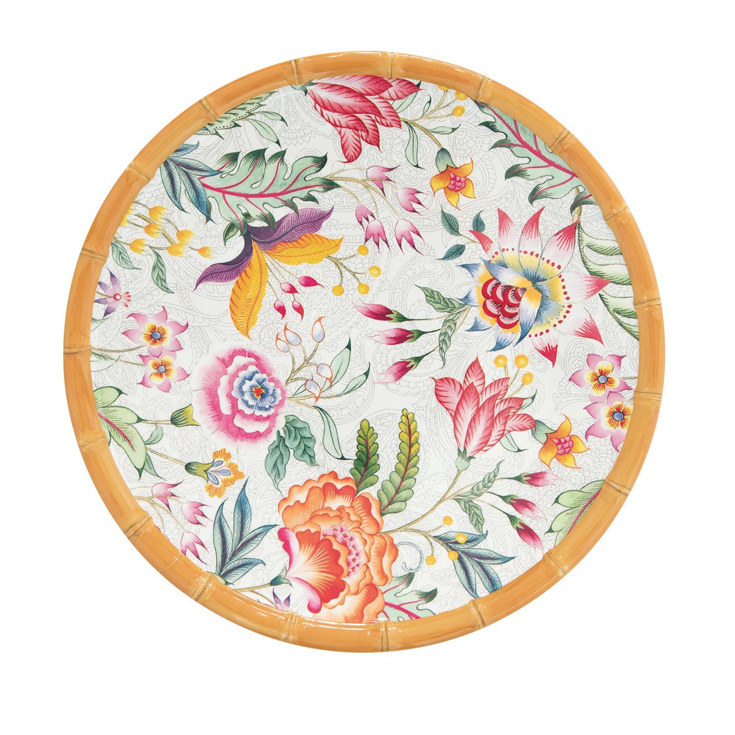 EasyLife Frühstücksteller Osaka, Spülmaschinengeeignet, Mehrfarbig, Blumen, ⌀ 23cm, Mehrfarbig, Blumen