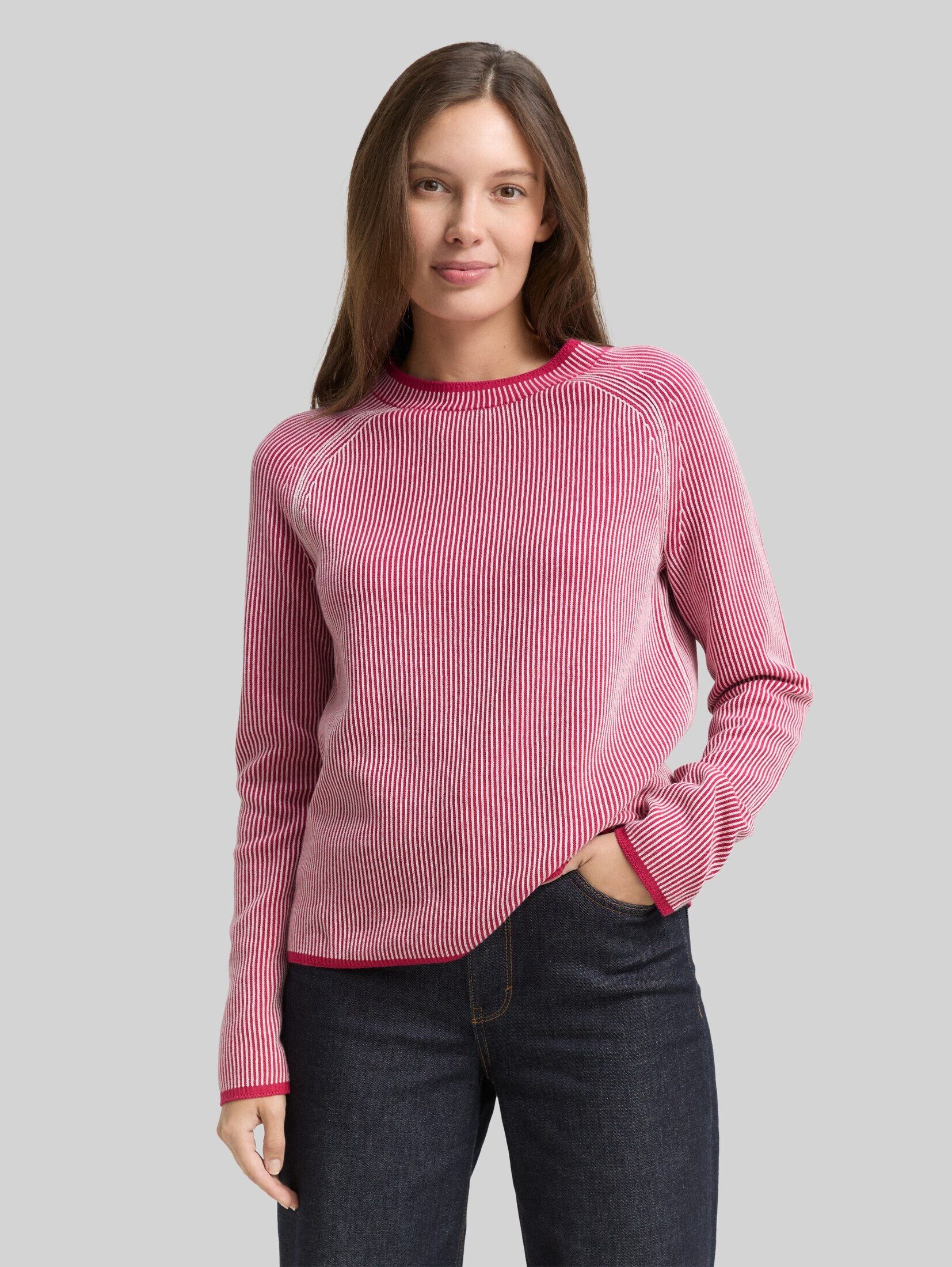 TOM TAILOR Strickpullover Pullover & Strickjacken Strickpullover mit Rundhalsausschnitt