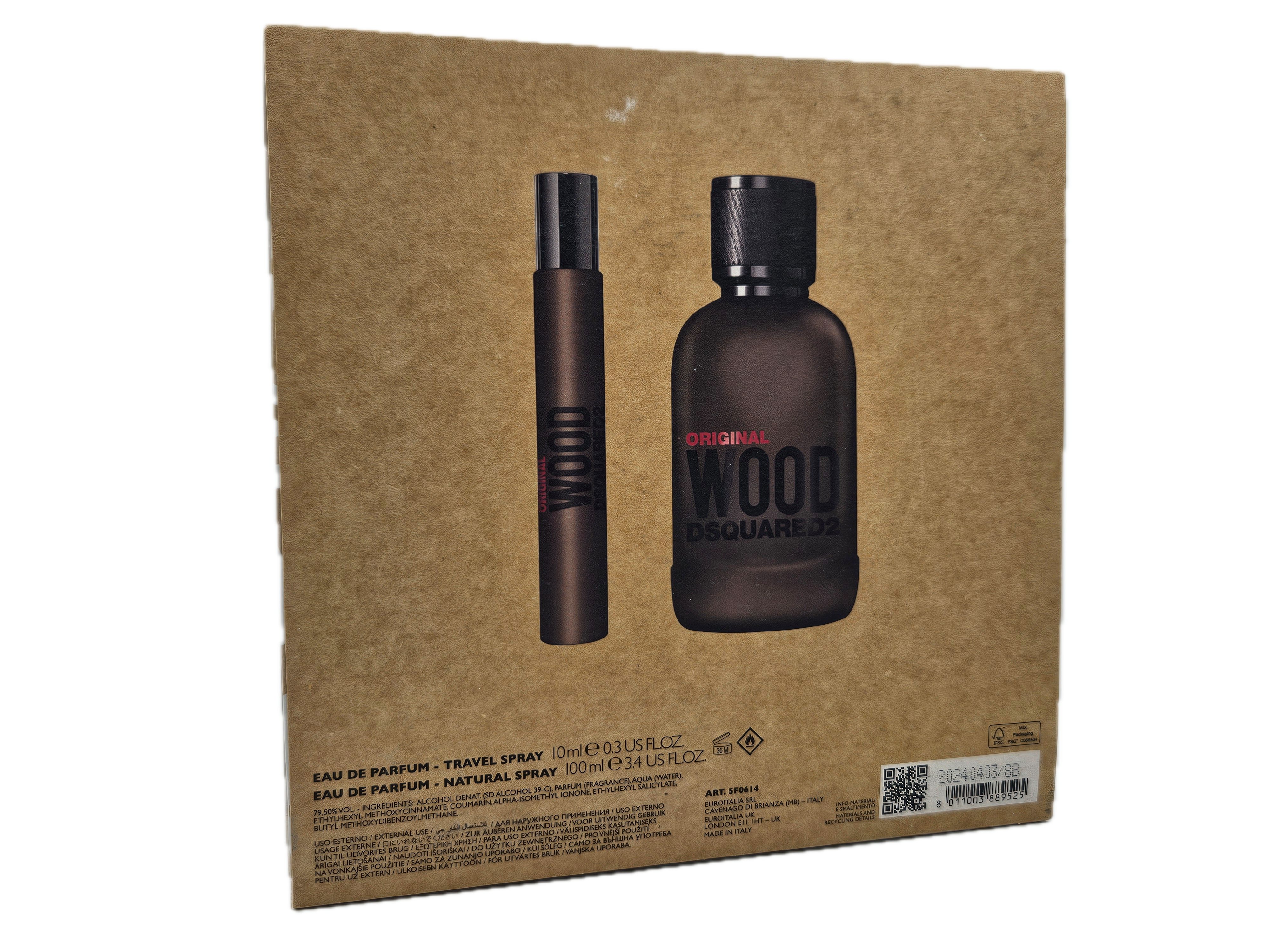 Dsquared2 Eau de Parfum Original Wood Eau de Parfum 100 ml & Eau de Parfum 10 ml Neu & Ovp