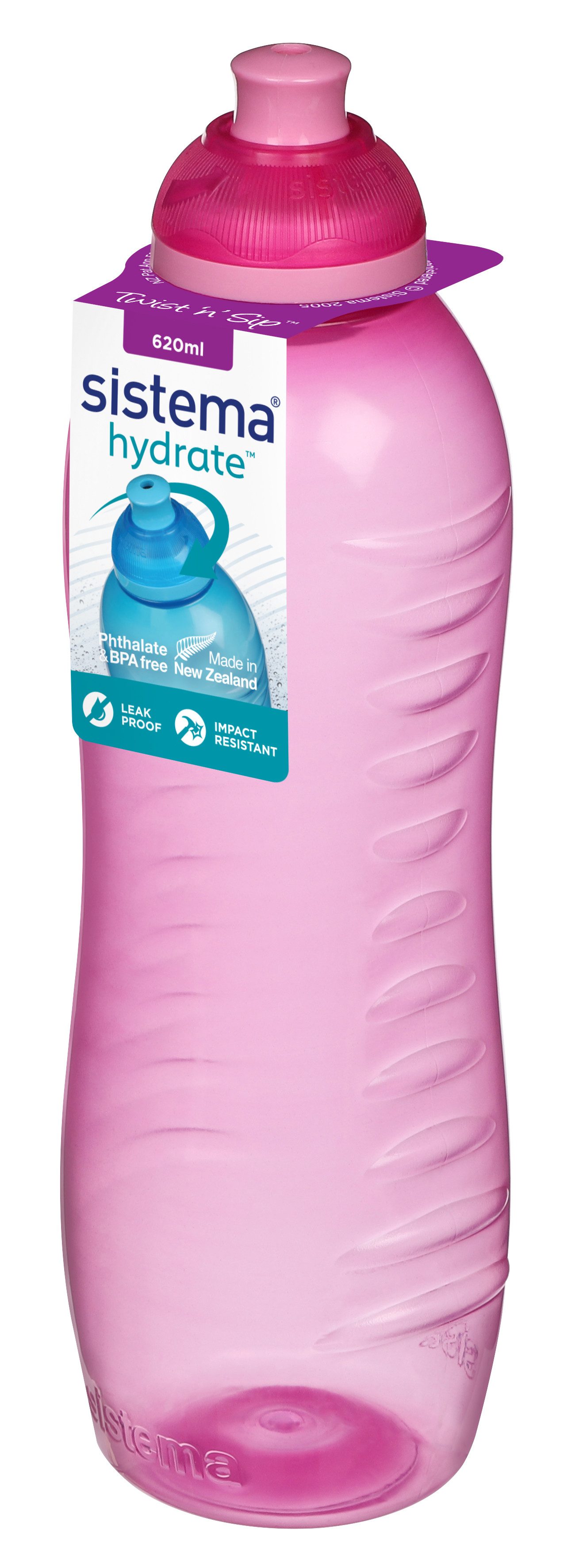 sistema Trinkflasche Sistema 620ml Twist `N` Sip Squeeze Bottle - Misty Purple