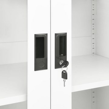 vidaXL Aktenschrank Büroschrank Weiß 90x40x180 cm Stahl