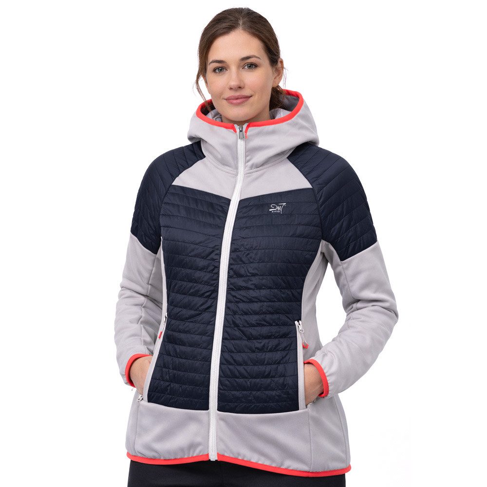 Sätila of Sweden Fleeceshirt 2117 of Sweden - Blixbo Damen Hybrid Jacke Primaloft Grau/Blau/Rot