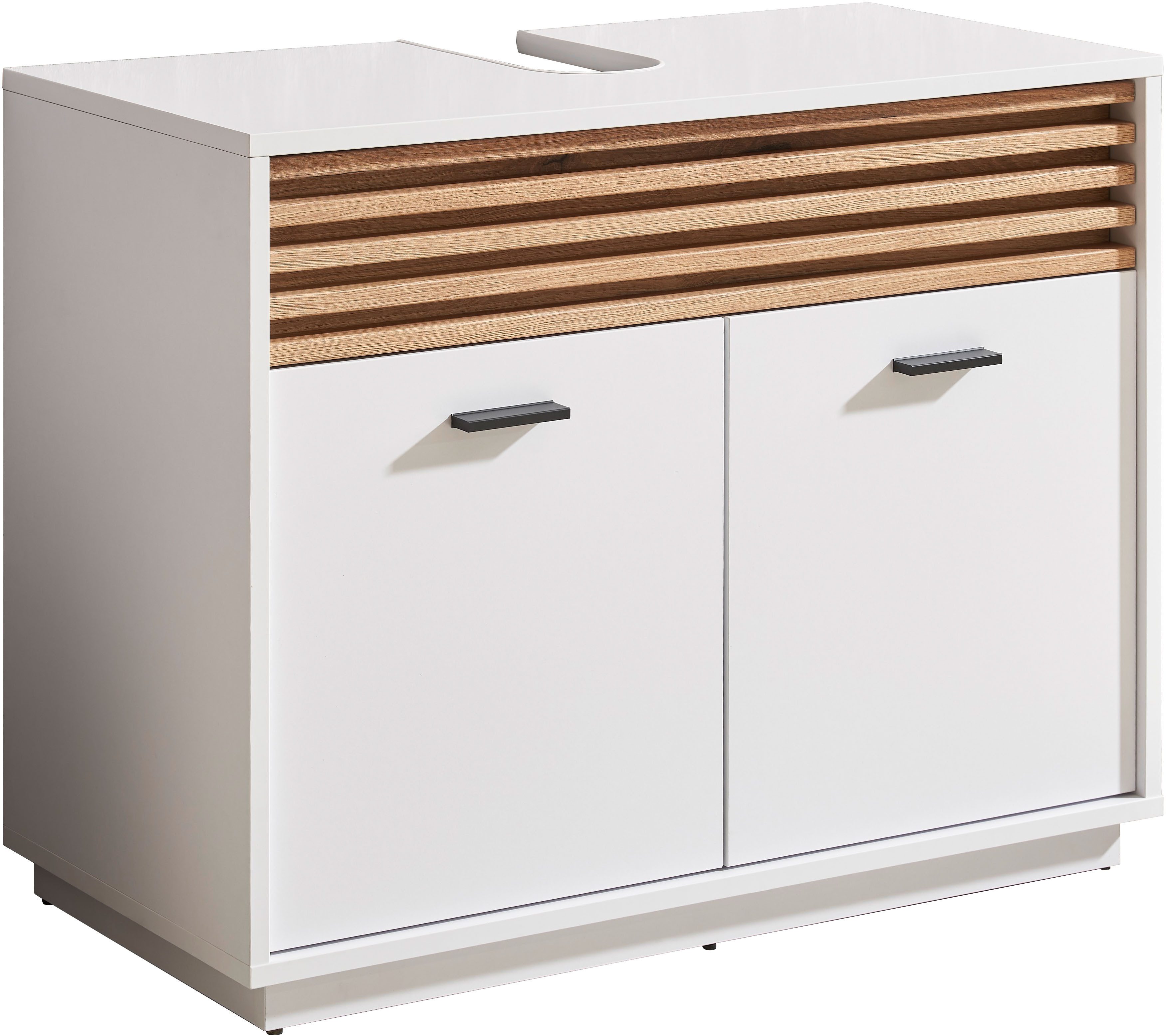 BASIC by Balculina Waschbeckenunterschrank Liguria B/H/T 80x64x40 cm (1-St) Breite 80cm, Unterflurauszug, FSC-Mix 70%