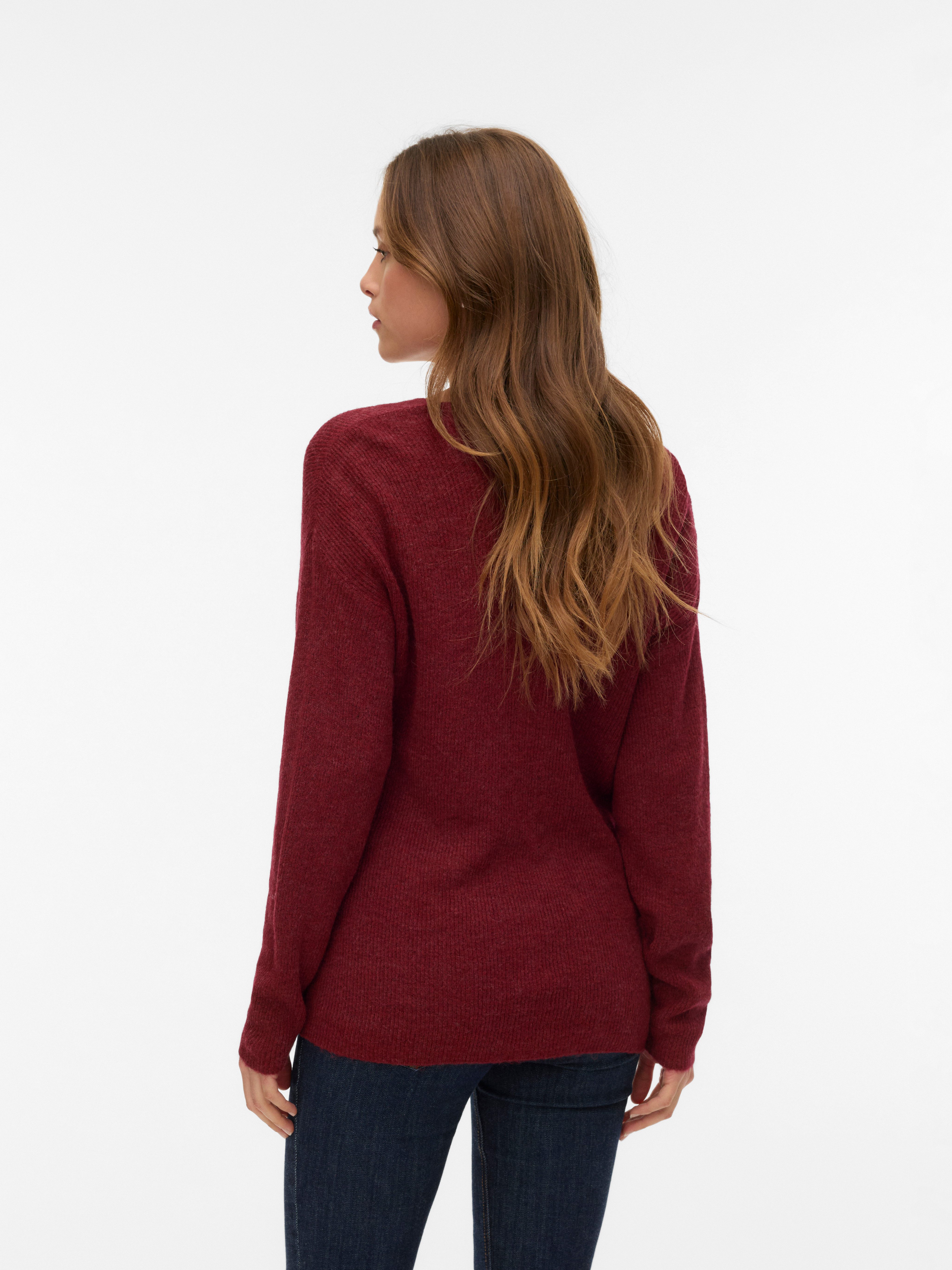 Vero Moda V-Ausschnitt-Pullover VMCREWLEFILE LS V-NECK BLOUSE NOOS günstig online kaufen