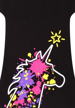Denokids Shirtkleid Unicorn Splash mit Schwanen Print