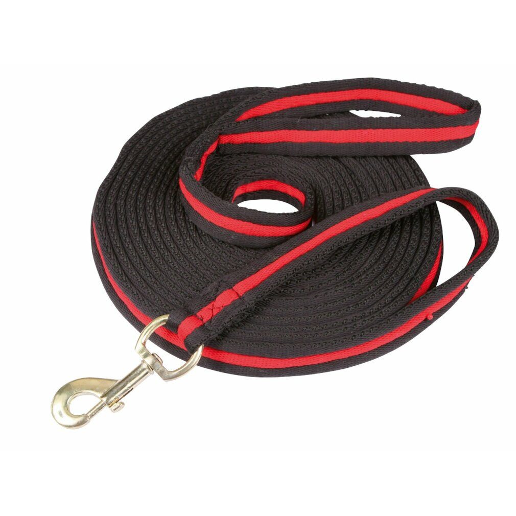 Kerbl Pet Hundeleine Longierleine soft lux schwarz mit Verschluss 8 m, (Packung)