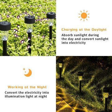 Cbei LED Solarleuchte Gartenleuchte, LED Solarleuchte, LED Solarlampen12 Stück, tagsüber aufladen und nachts beleuchten