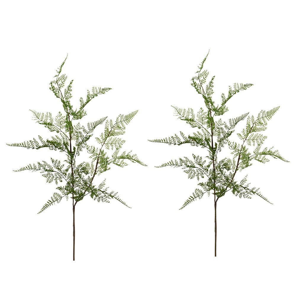 Kunstblume Kunstpflanzen Farne Dekozweige Kunstzweige grün 2er Set Farne, m günstig online kaufen