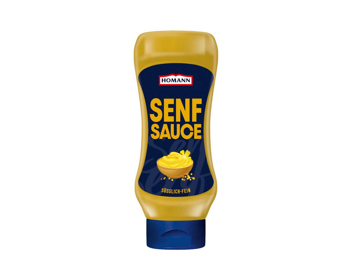 Homann Saucen, Homann Senfsauce vegan würzig-pikante Sauce Squeezeflasche 430ml