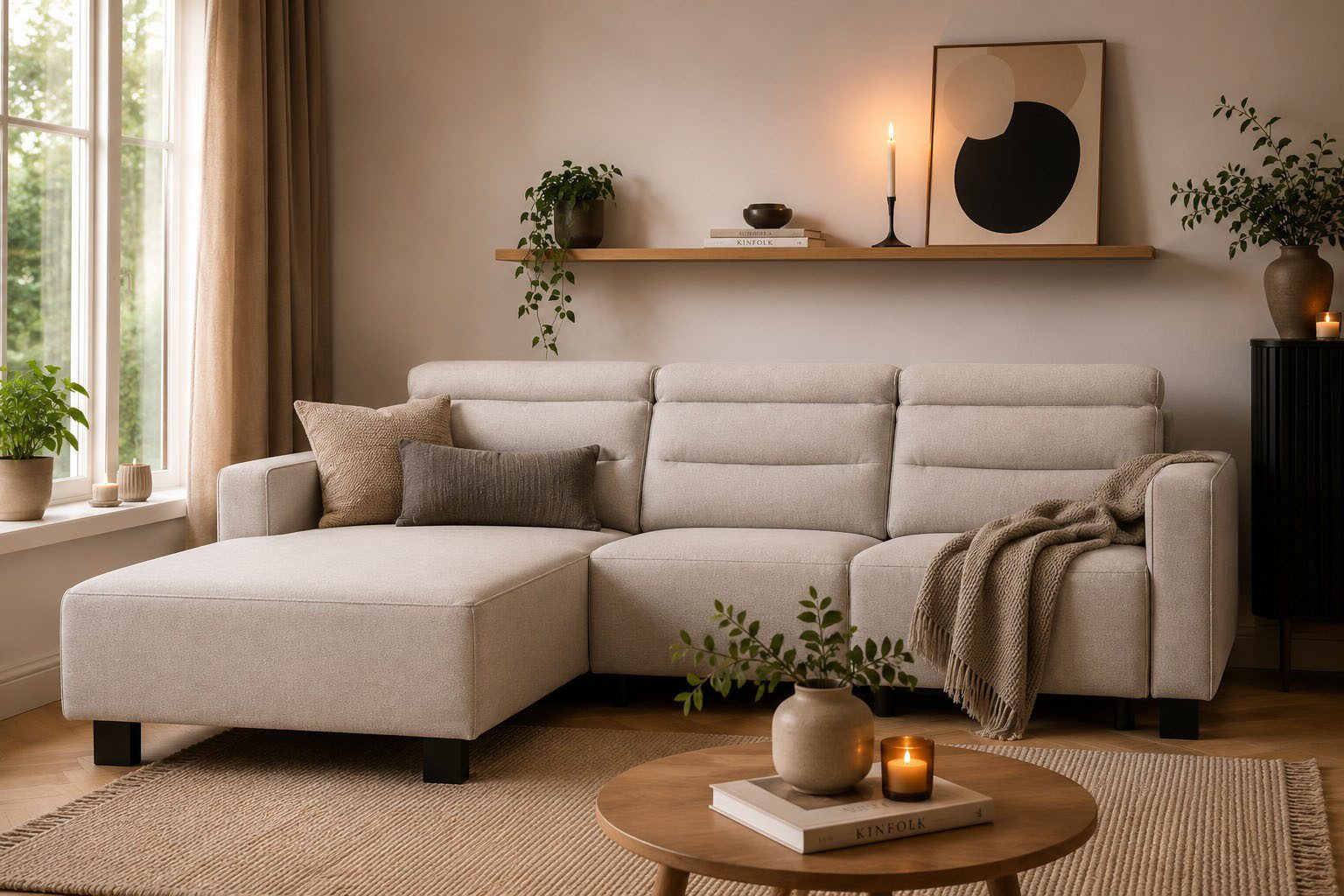 OTTO home Ecksofa Carpari, L-Form, 263 cm, manuelle o. elektrische Relaxfunktion, USB A/C und Kopfteilverstellung