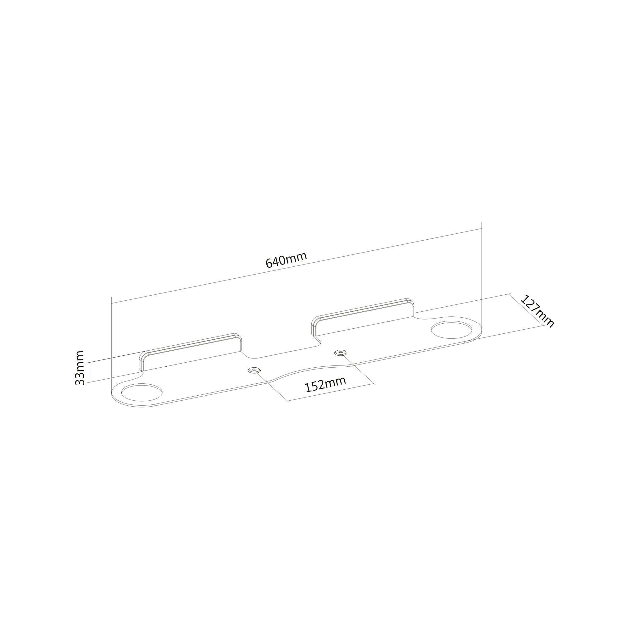 conecto Lautsprecher-Wandhalterung conecto CC50652 Wandhalterung kompatibel mit SONOS BEAM Soundbar – Bild 4 von 5